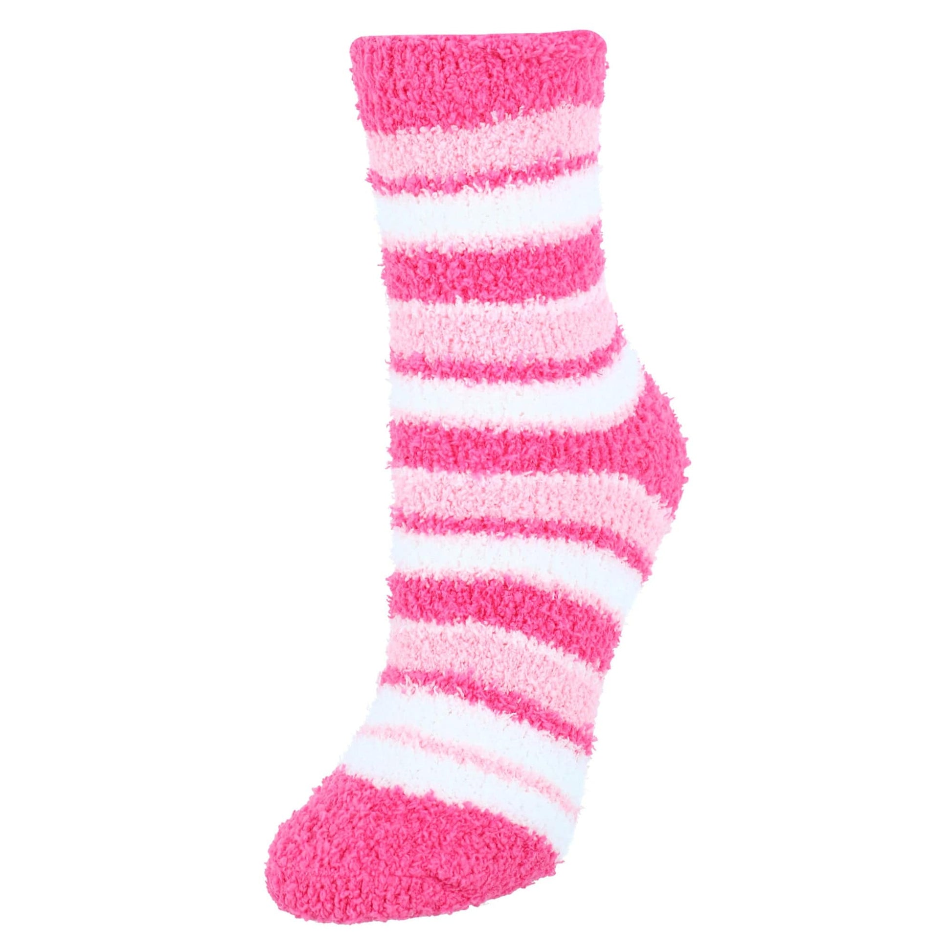 CTM® Women's Striped Warm Fuzzy Socks (3 Pair Pack) - Stripes