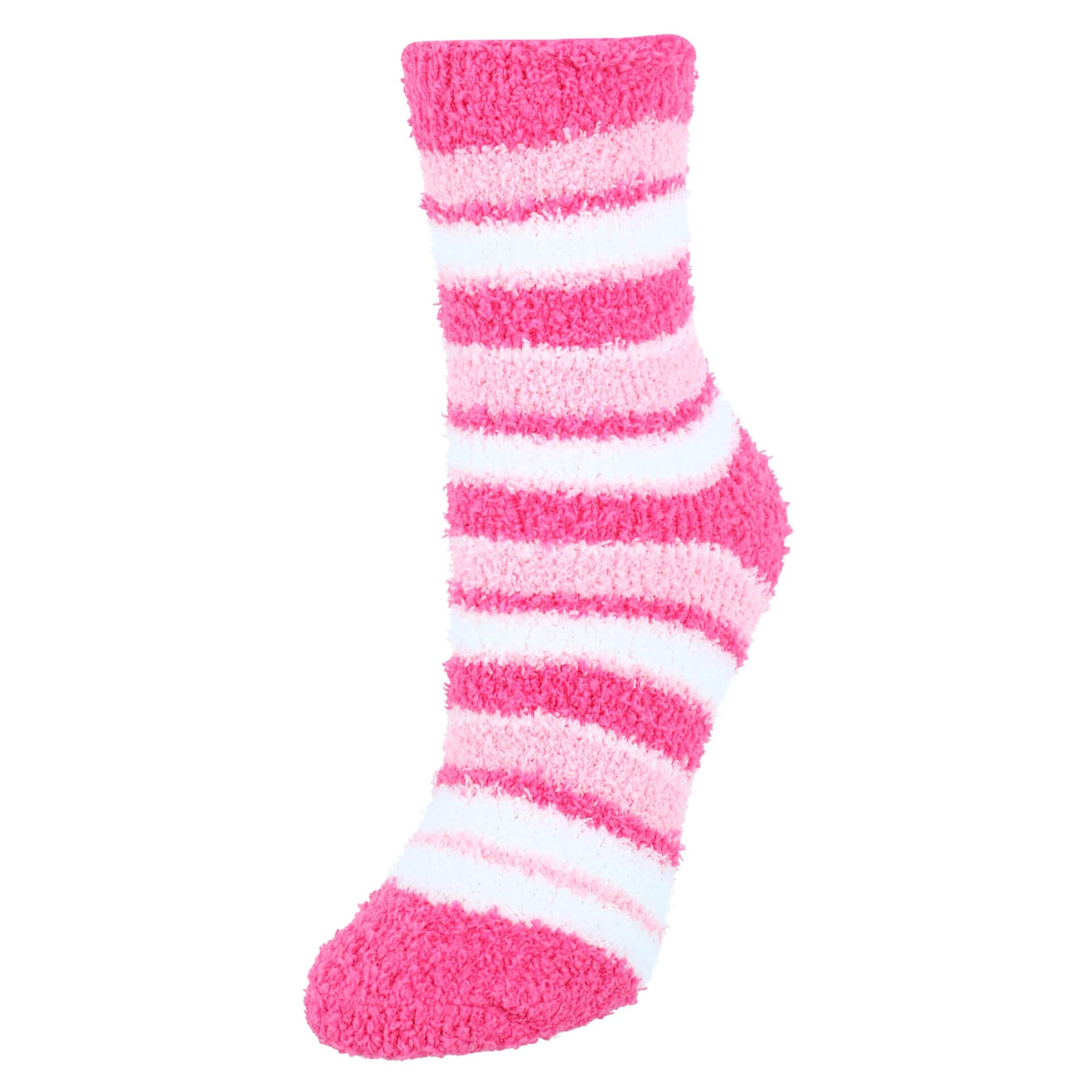 CTM® Women's Striped Warm Fuzzy Socks (3 Pair Pack) - Stripes