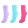 Women's Assorted Solid Bright Color Warm Fuzzy Socks (3 Pair)