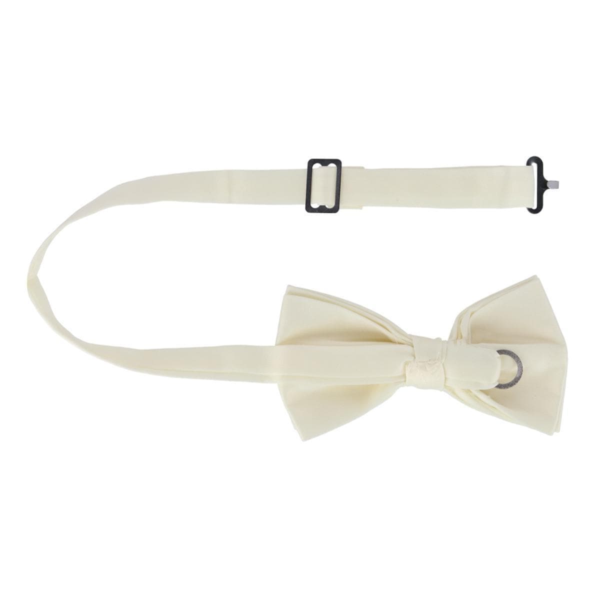 CTM® Men's Satin Bow Tie - Ivory