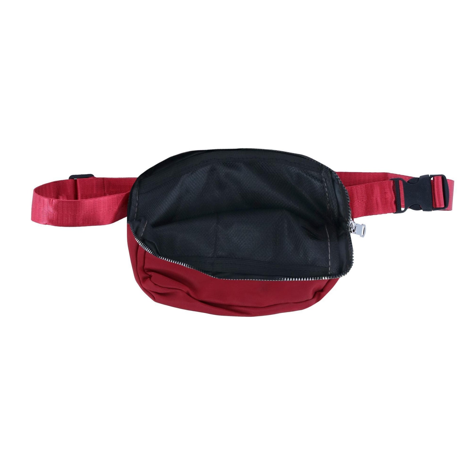 CTM® Nylon Rectangle Belt Bag - Burgundy