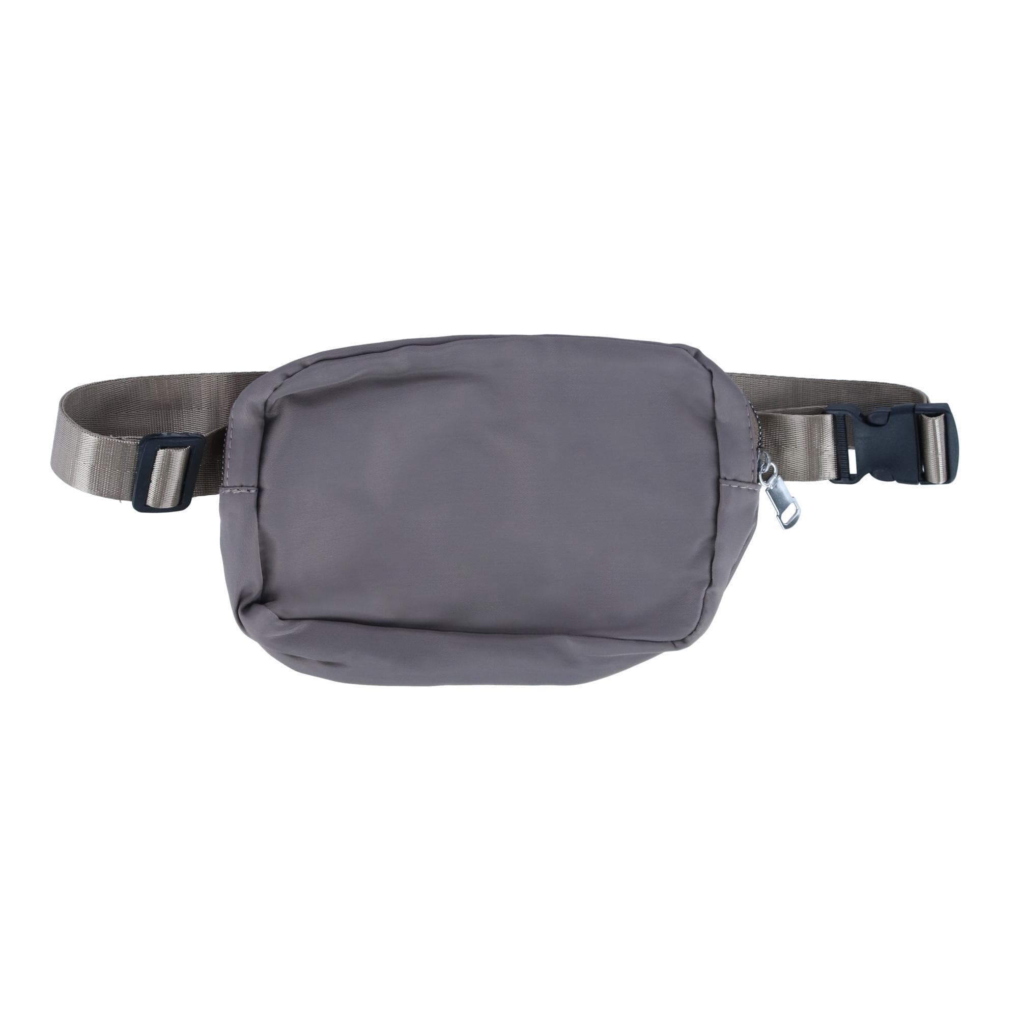 CTM® Nylon Rectangle Belt Bag - Gray