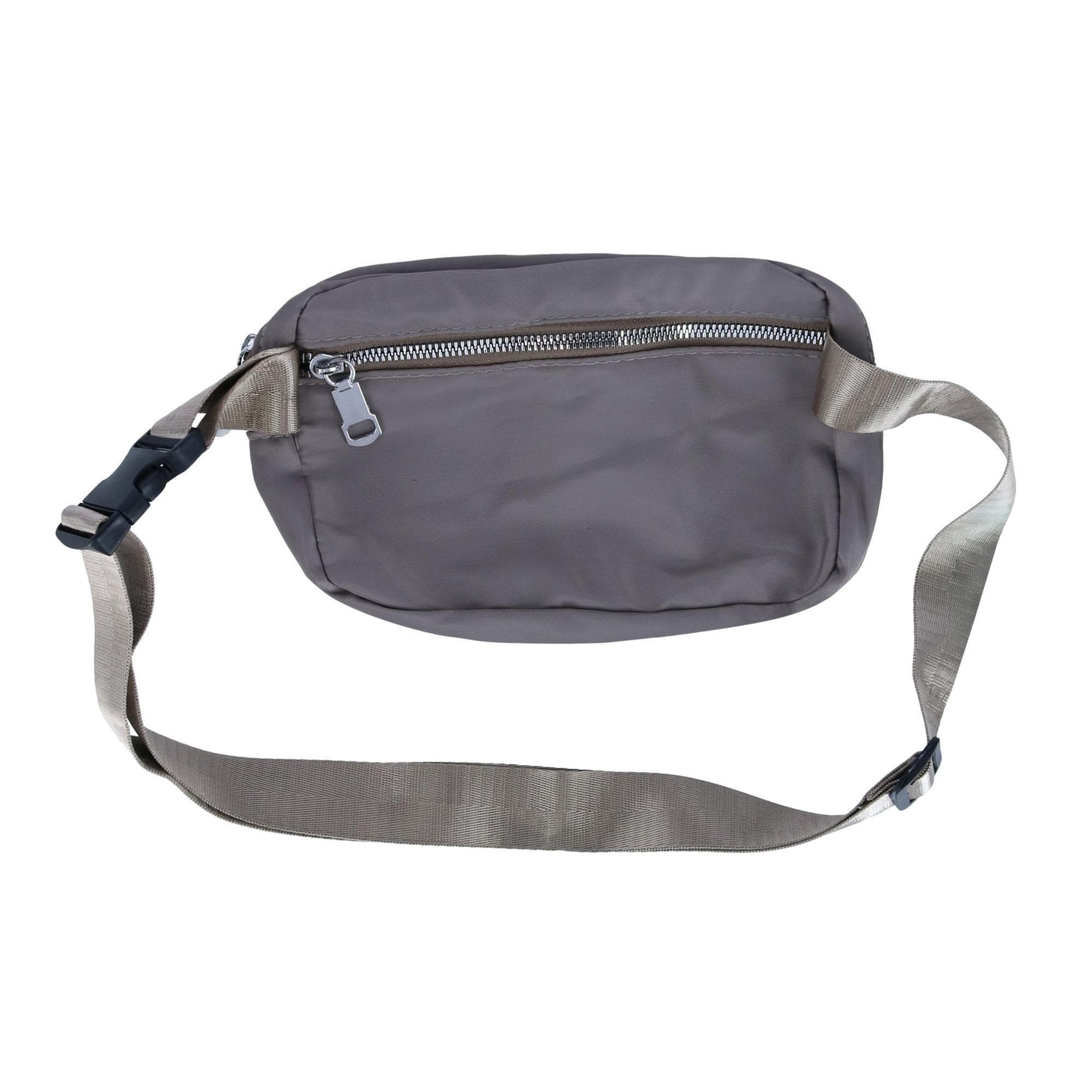 CTM® Nylon Rectangle Belt Bag - Gray