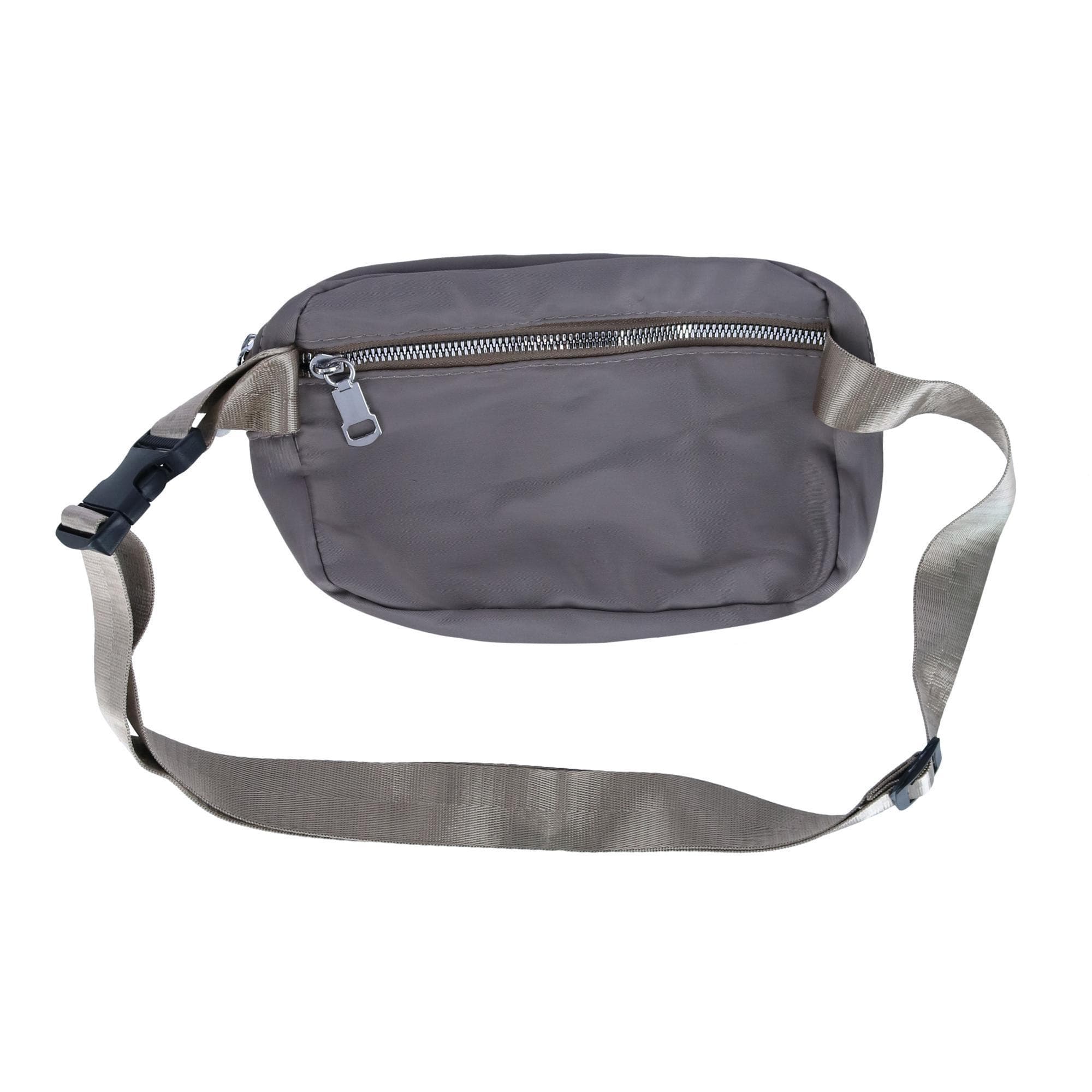 CTM® Nylon Rectangle Belt Bag - Gray