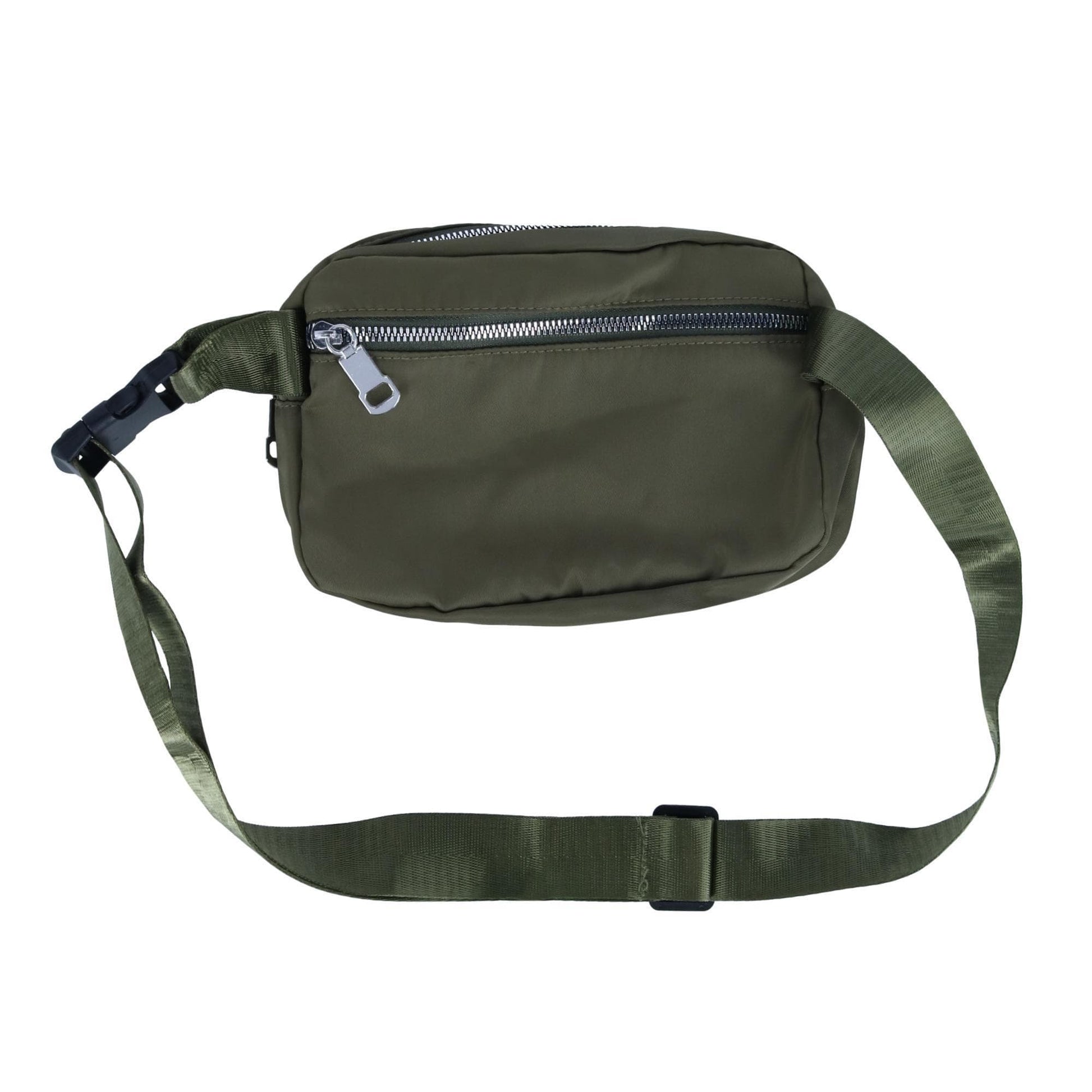 CTM® Nylon Rectangle Belt Bag - Olive
