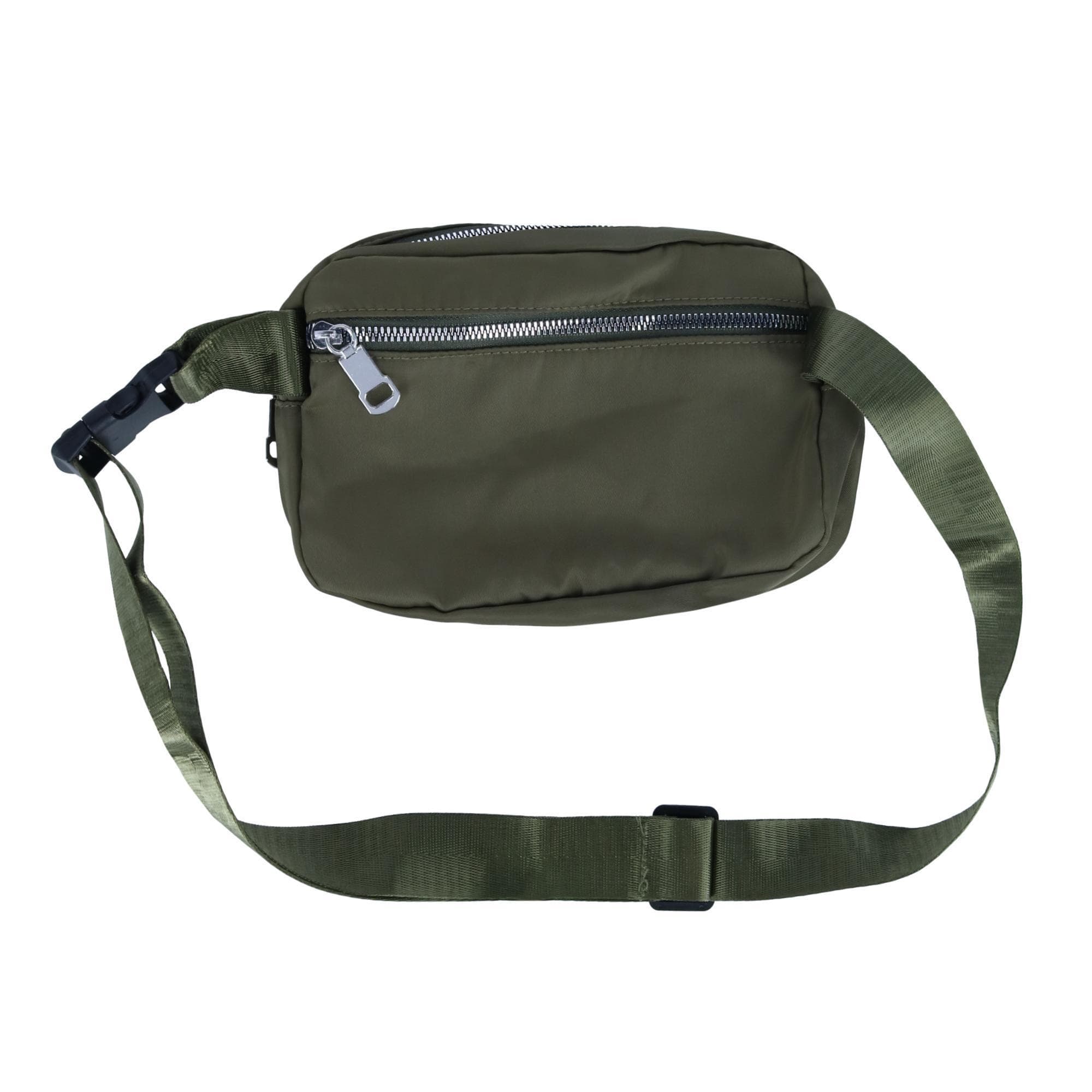 CTM® Nylon Rectangle Belt Bag - Olive