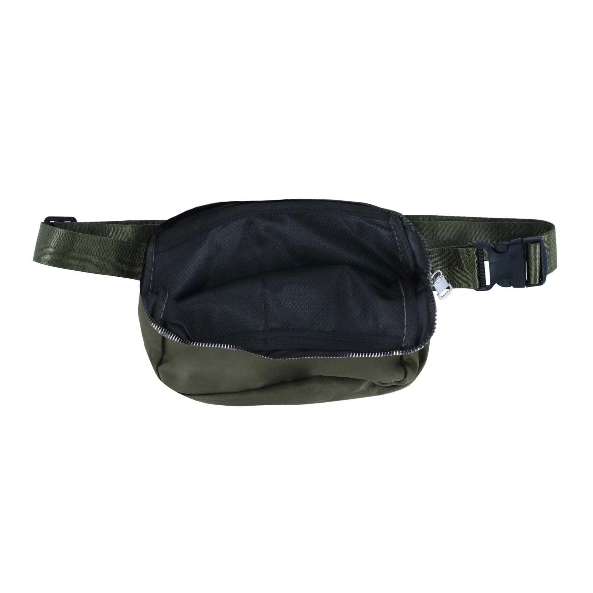 CTM® Nylon Rectangle Belt Bag - Olive