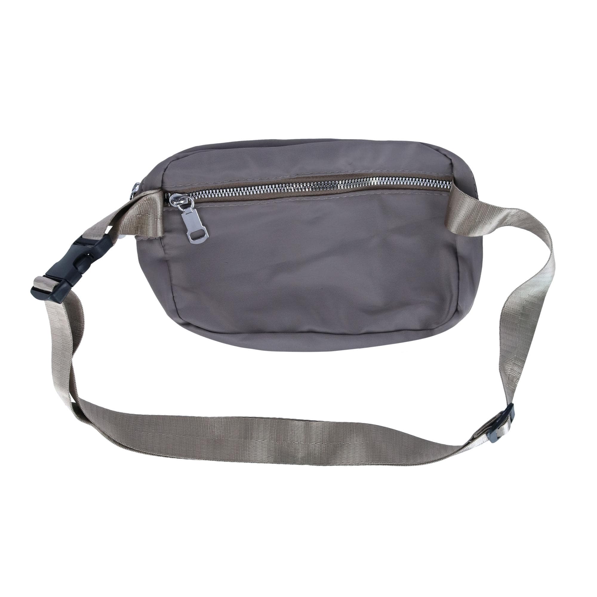 CTM® Nylon Rectangle Belt Bag - Taupe