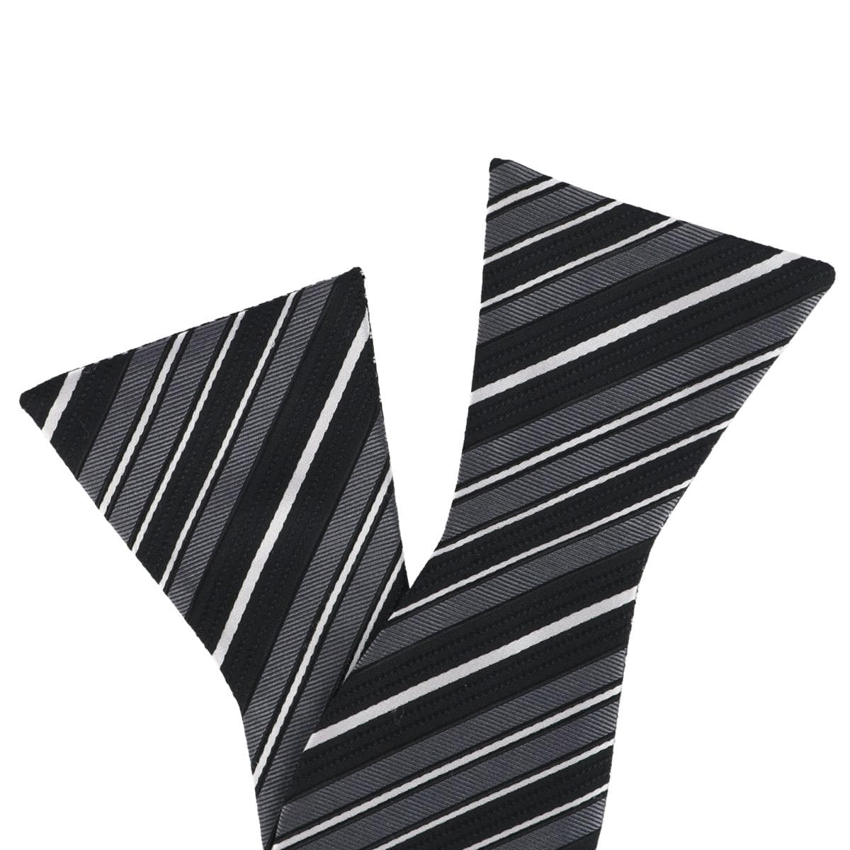 CTM® Men's Silk Free Style Reversible Bow Tie - Black