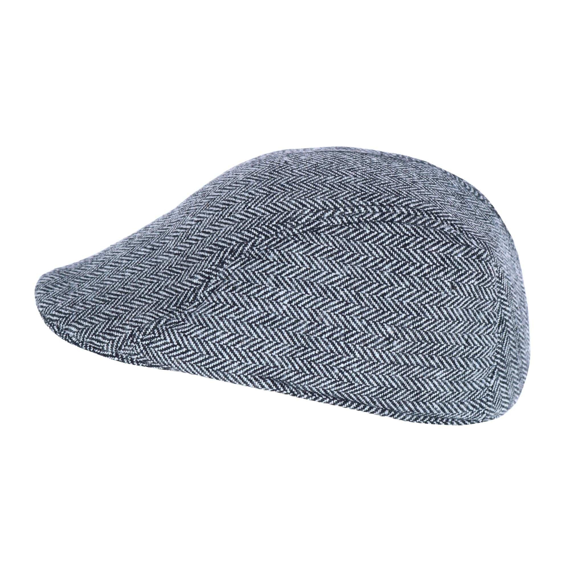 CTM® Men's Classic Herringbone Ivy Cap by Westend - White