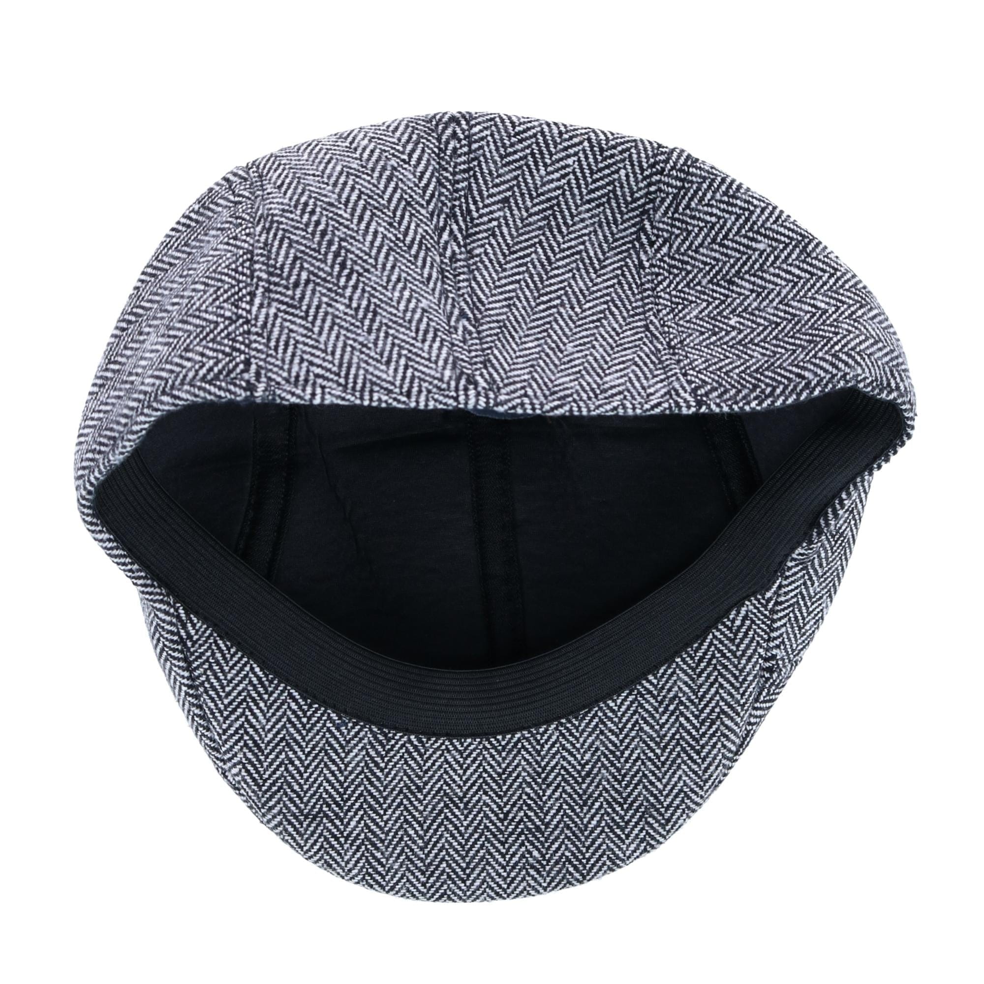 CTM® Men's Classic Herringbone Ivy Cap by Westend - White