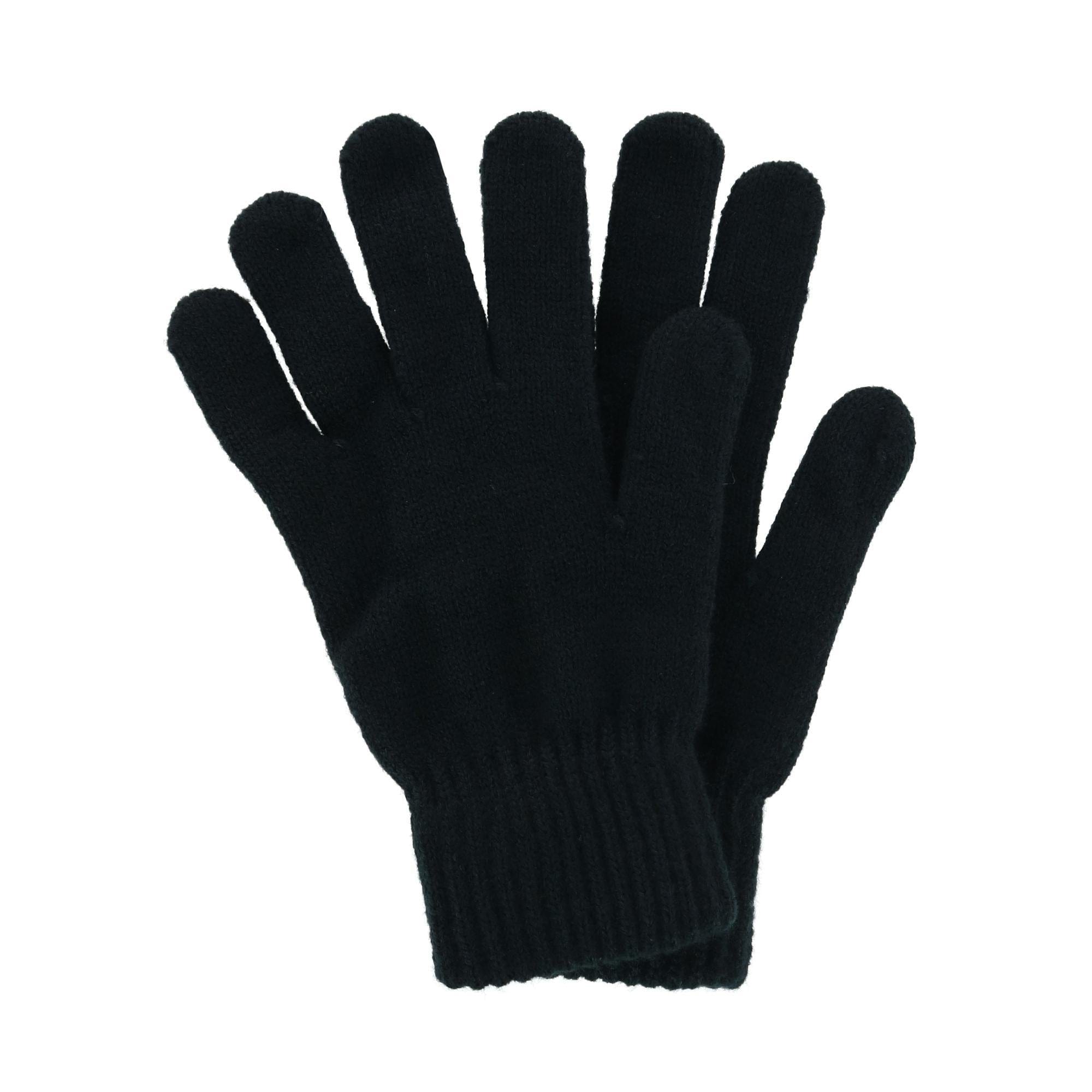 CTM® Women's Winter Knit Pom Hat Gloves & Infinity Scarf Set by Noillia - Black