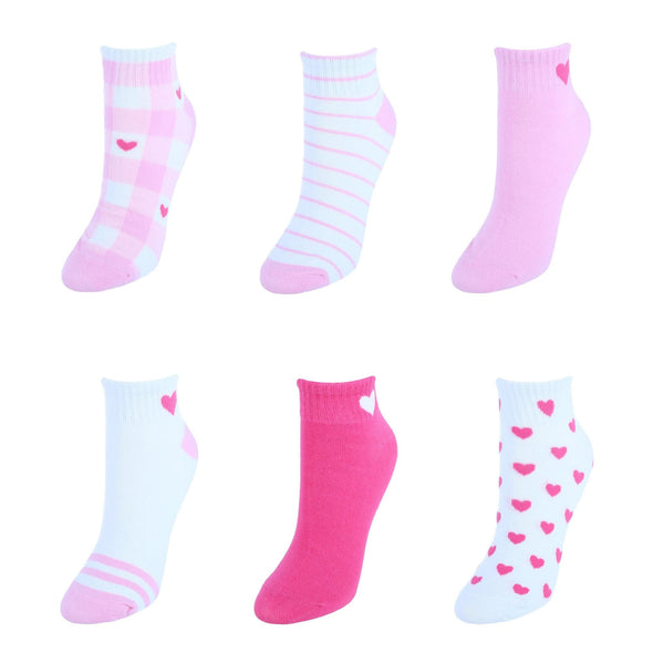 Women's Low Cut Heart Comfortable Socks (6 Pair Pack)