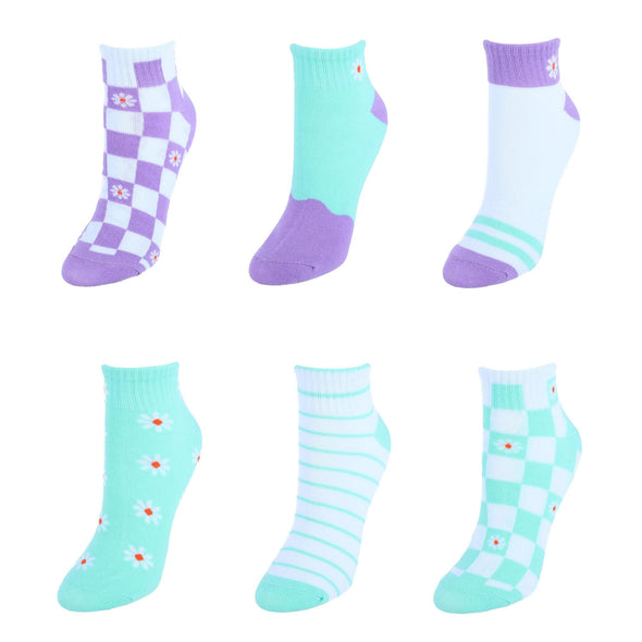 Women's Assorted Low-Cut Ribbed Comfortable Socks (6 Pair Pack)