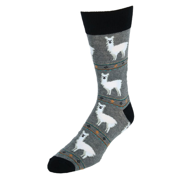 Men's Alpaca Print Novelty Socks