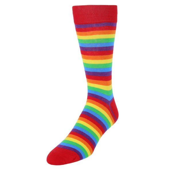 Men's Rainbow Striped Pride Novelty Socks (1 Pair)