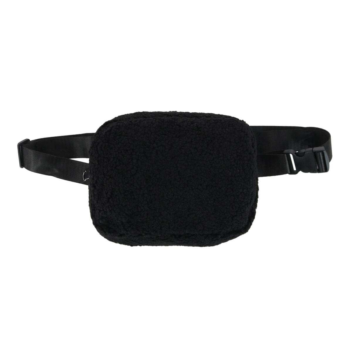 CTM® Unisex Sherpa Waistpack with Adjustable Strap - Black