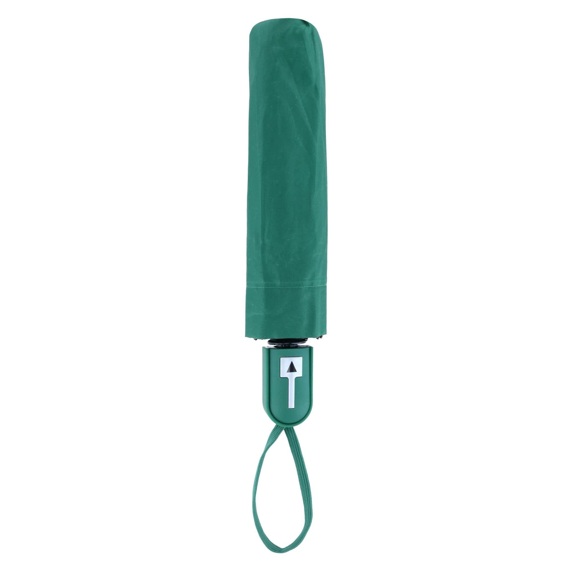 CTM® Solid Color Auto Open Compact Travel Umbrella by Parquet - Hunter Green