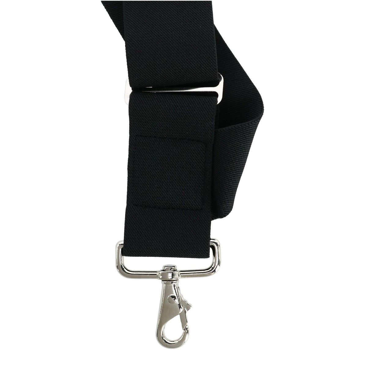 CTM® Men's Big & Tall Elastic Side Clip Metal Swivel Hook Trucker Suspenders - Black