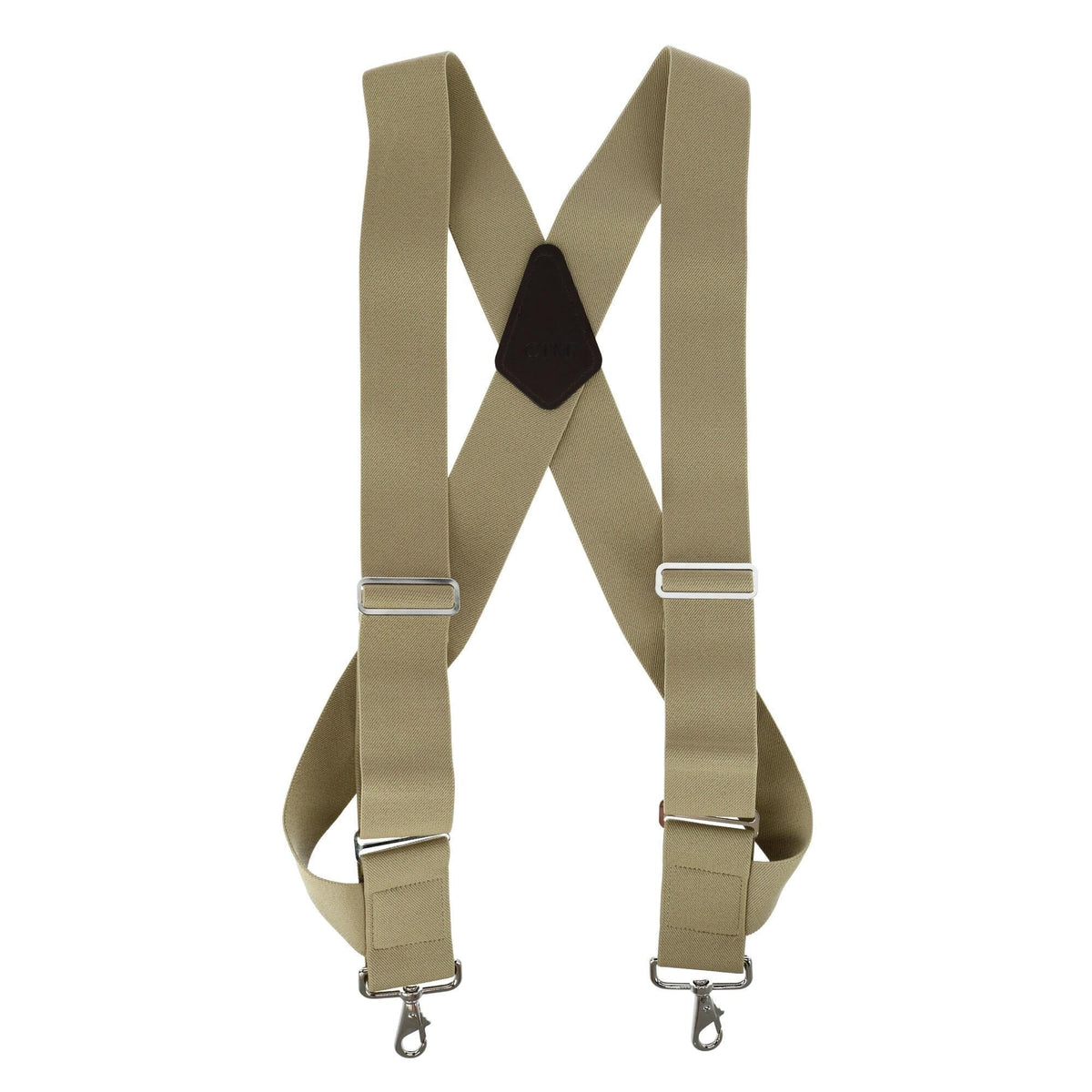 CTM® Men's Big & Tall Elastic Side Clip Metal Swivel Hook Trucker Suspenders