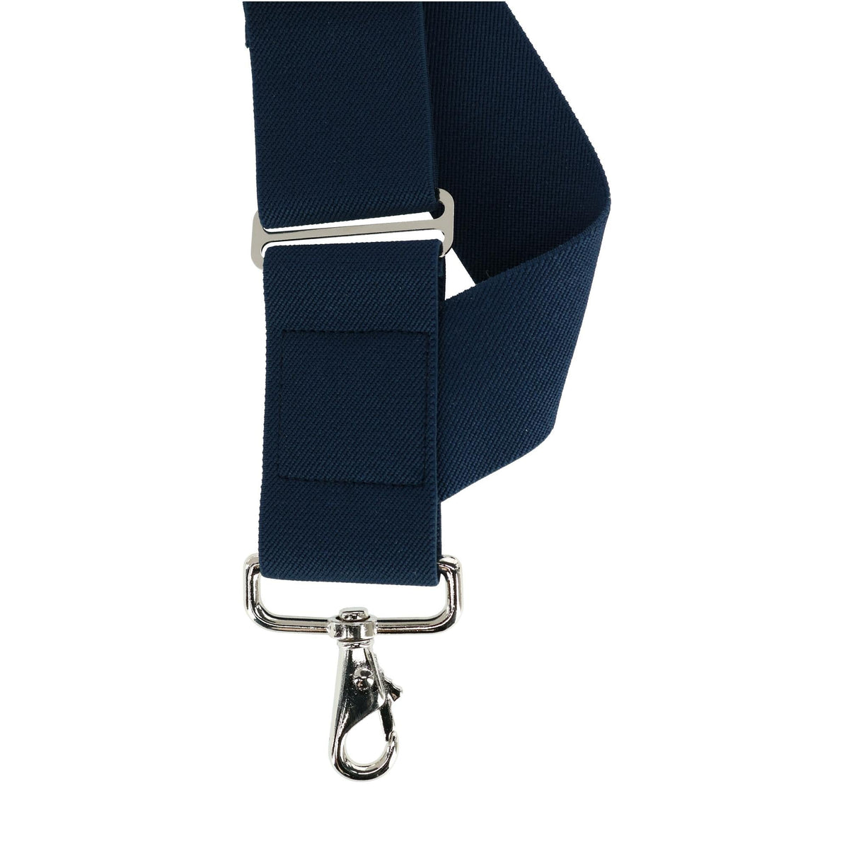 CTM® Men's Big & Tall Elastic Side Clip Metal Swivel Hook Trucker Suspenders - Navy