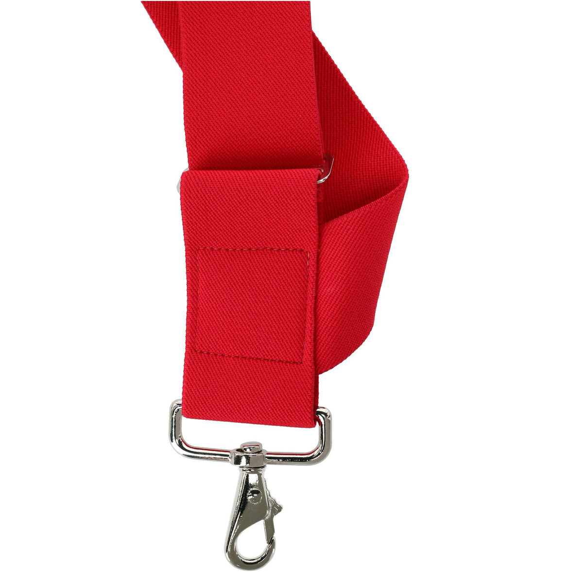CTM® Men's Big & Tall Elastic Side Clip Metal Swivel Hook Trucker Suspenders - Red
