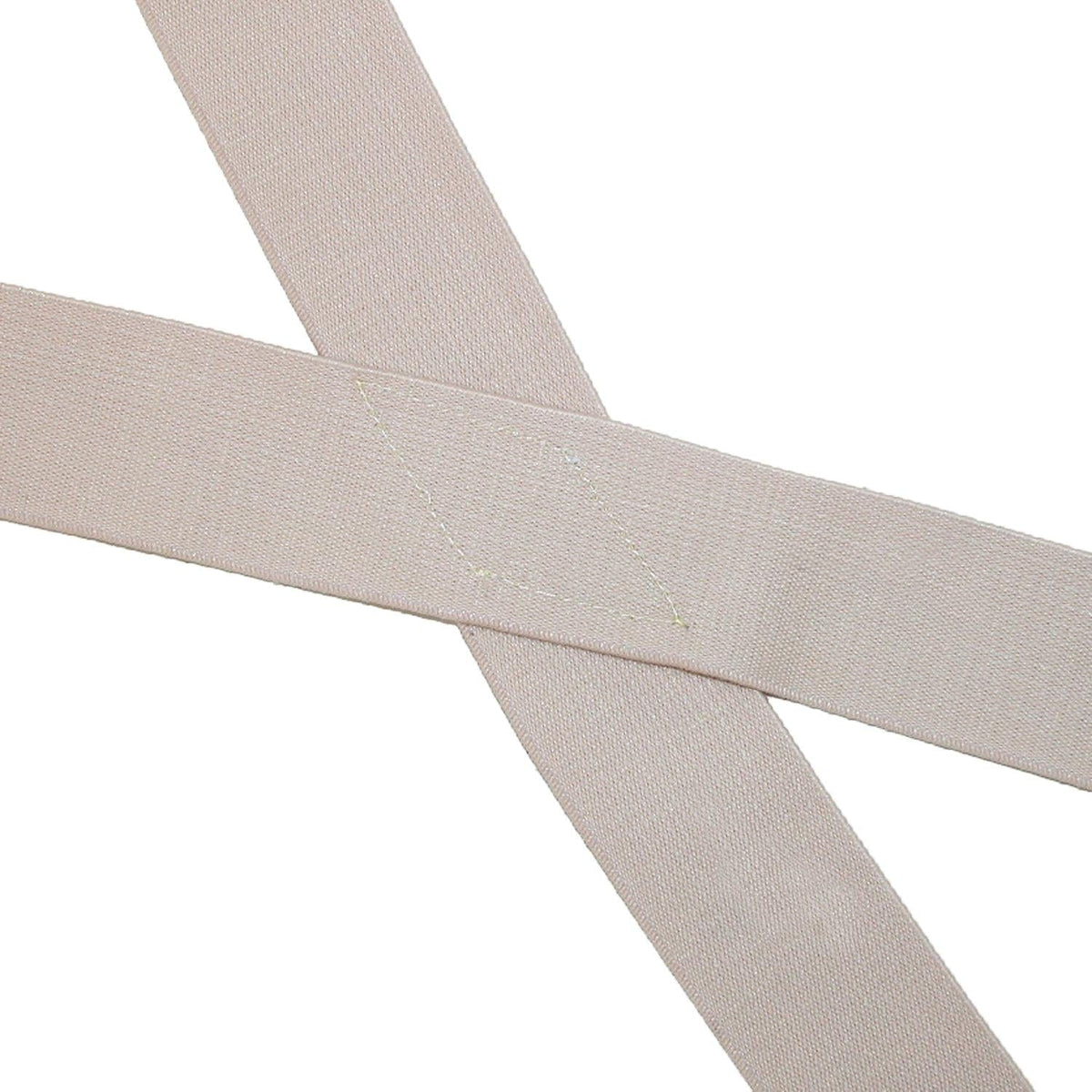 CTM® Women's Elastic Undergarment TSA Compliant Clip End Suspenders - Beige