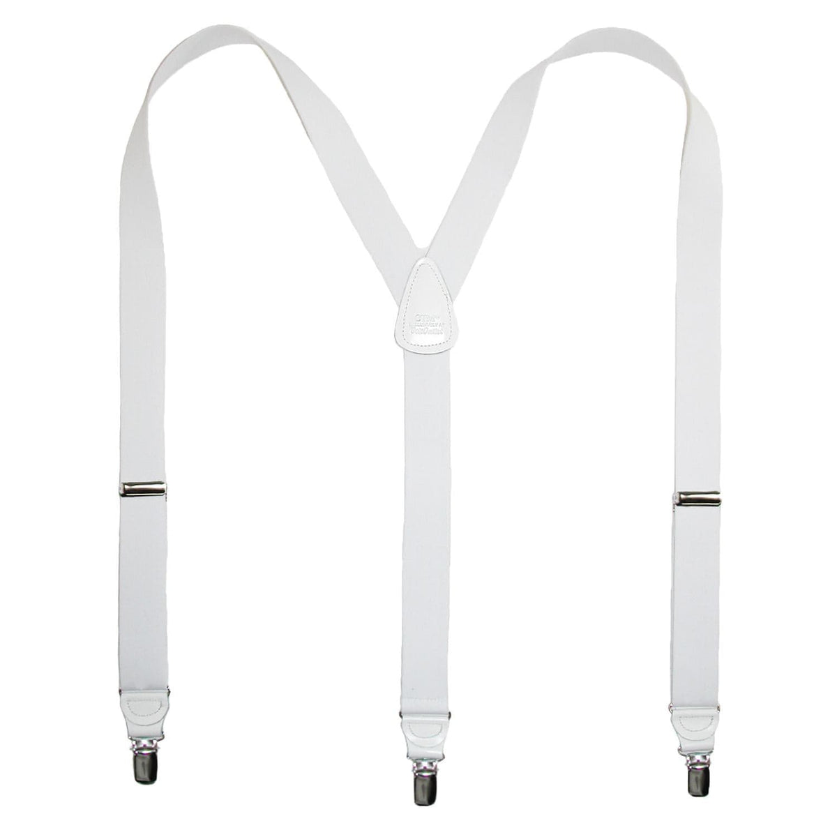 CTM® Men's Big & Tall Elastic Clip End Premium Solid Suspenders