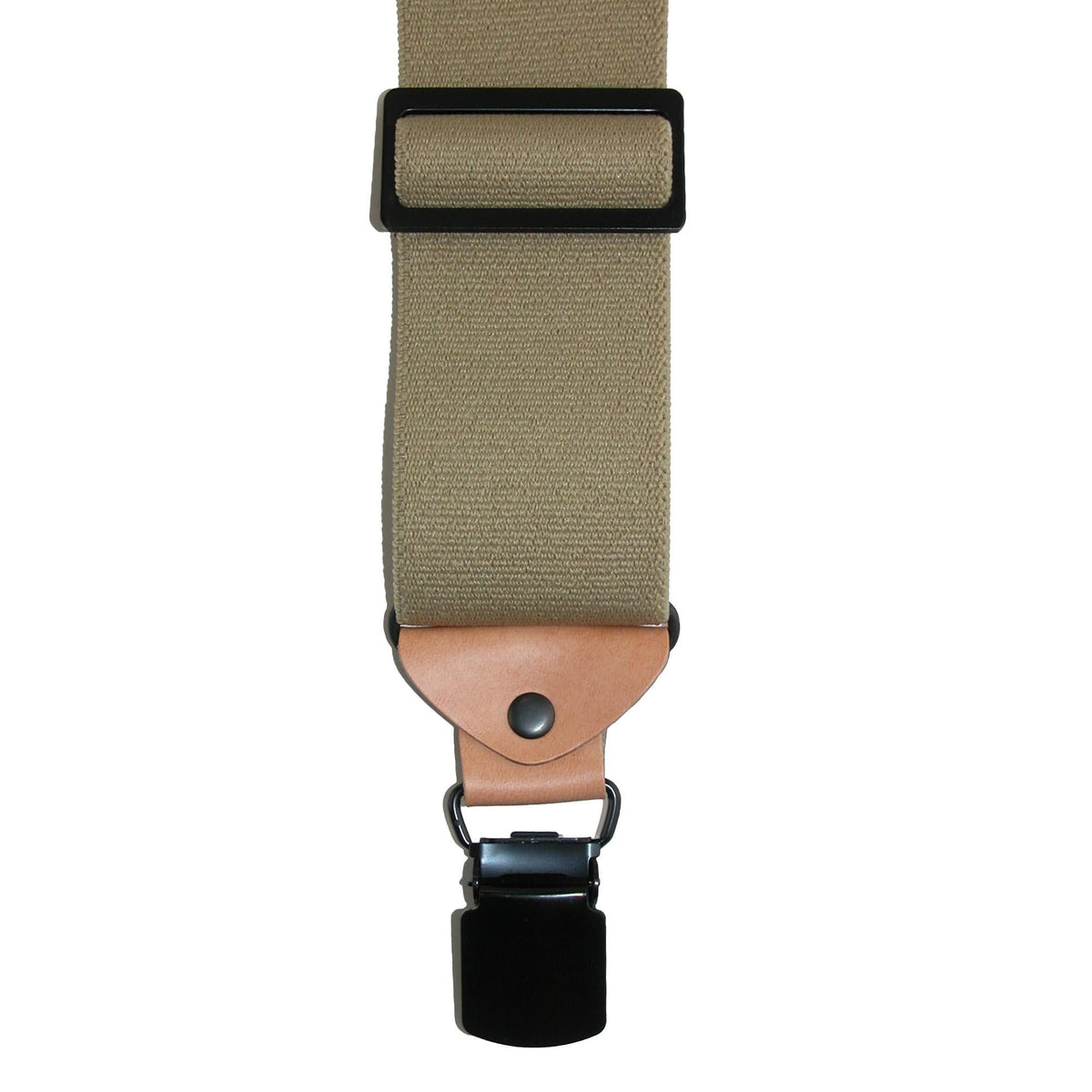 CTM® Men's Heavy Duty Clip-End Work Suspenders - Khaki