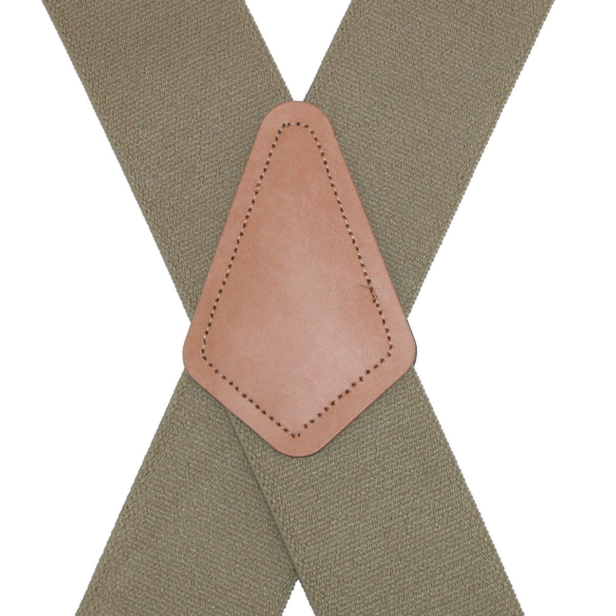 CTM® Men's Heavy Duty Clip-End Work Suspenders - Khaki