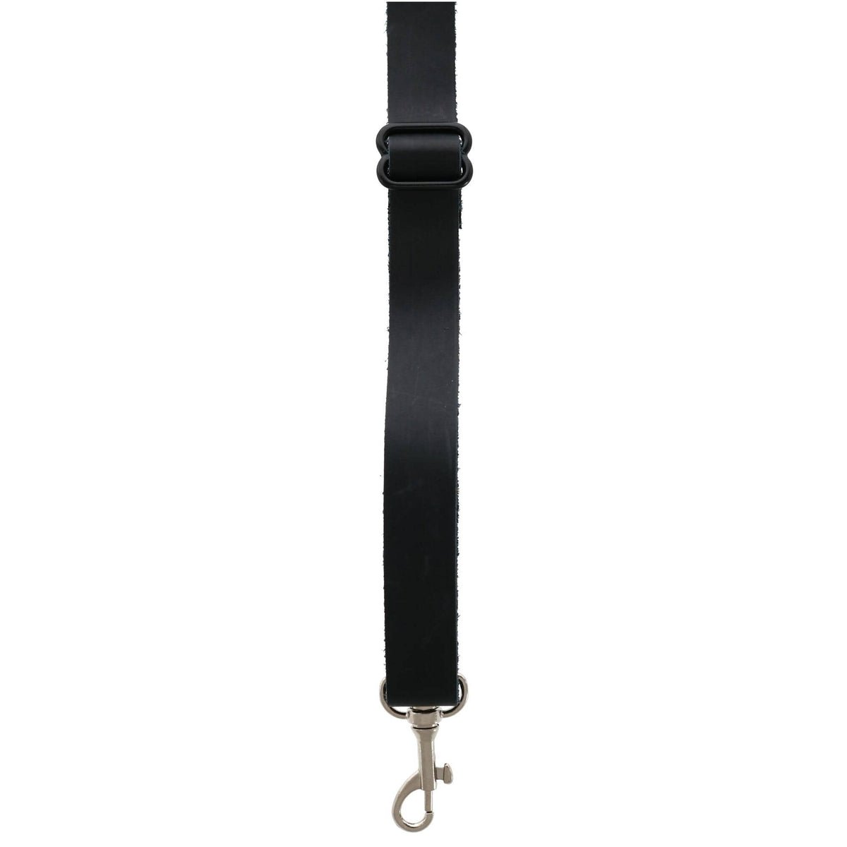 CTM® Men's Smooth Leather Slim Width Suspenders w Metal Swivel Hook Ends - Black