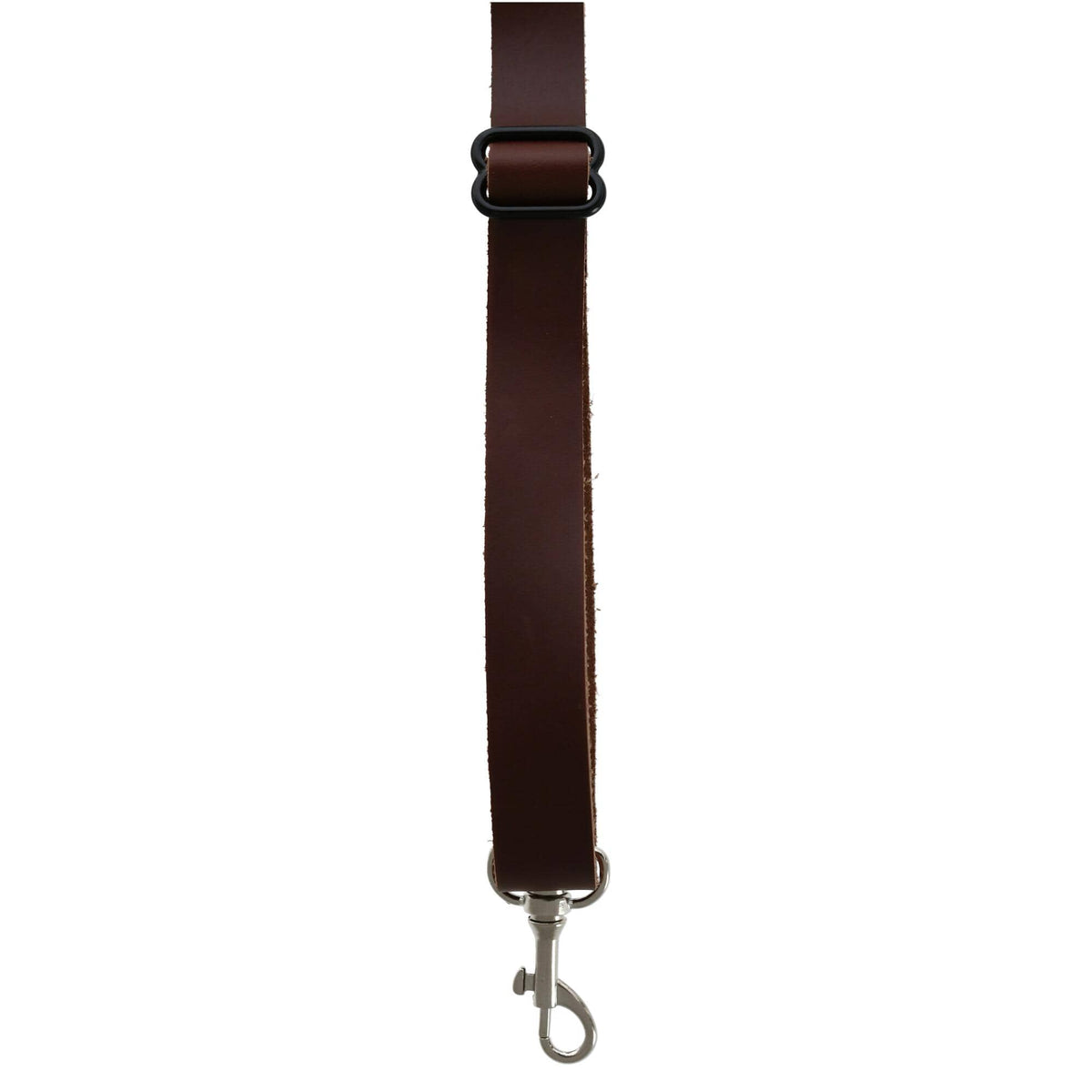 CTM® Men's Smooth Leather Slim Width Suspenders w Metal Swivel Hook Ends - Brown