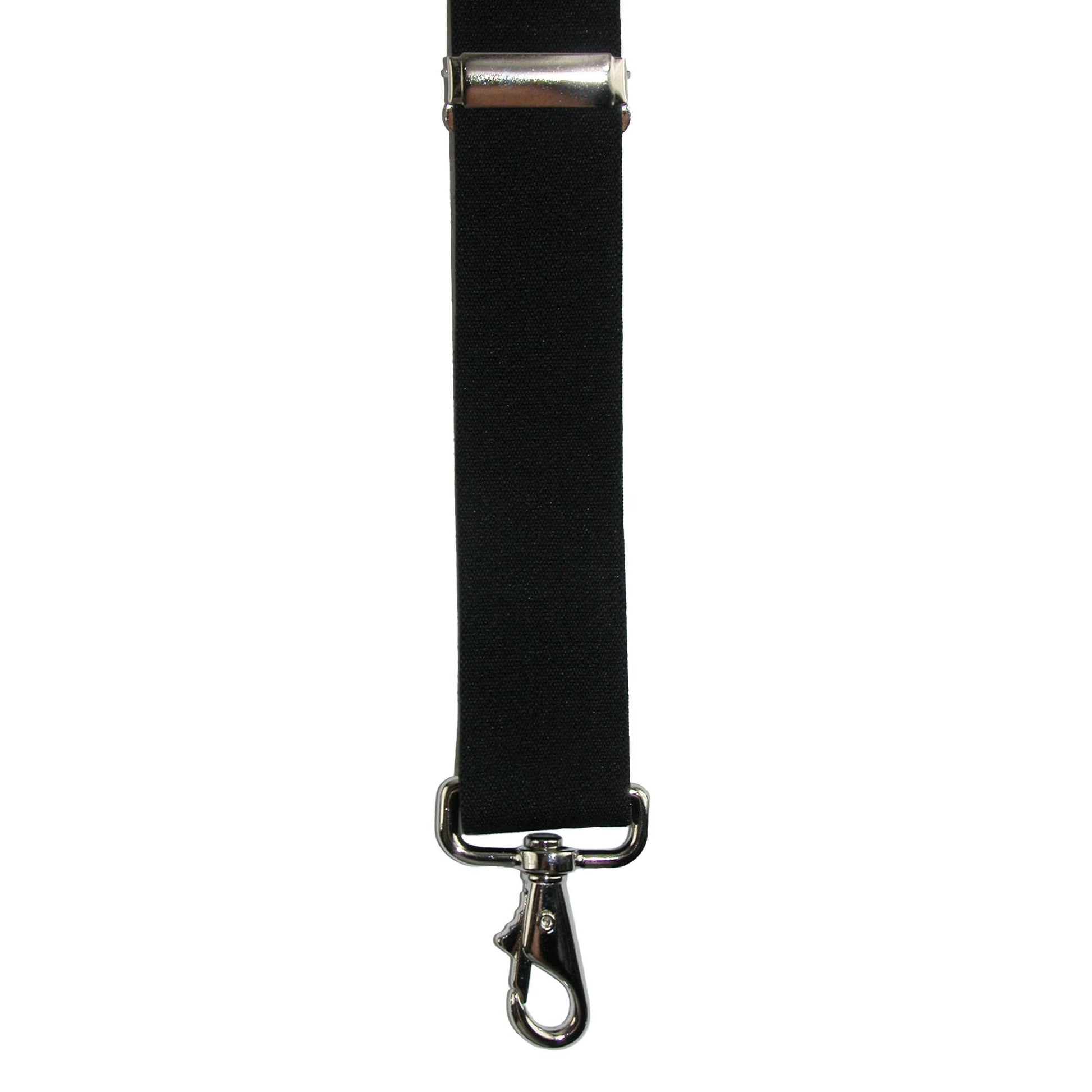 CTM® Men's Big & Tall Elastic Solid X-Back Suspender with Swivel Hook Ends - Black