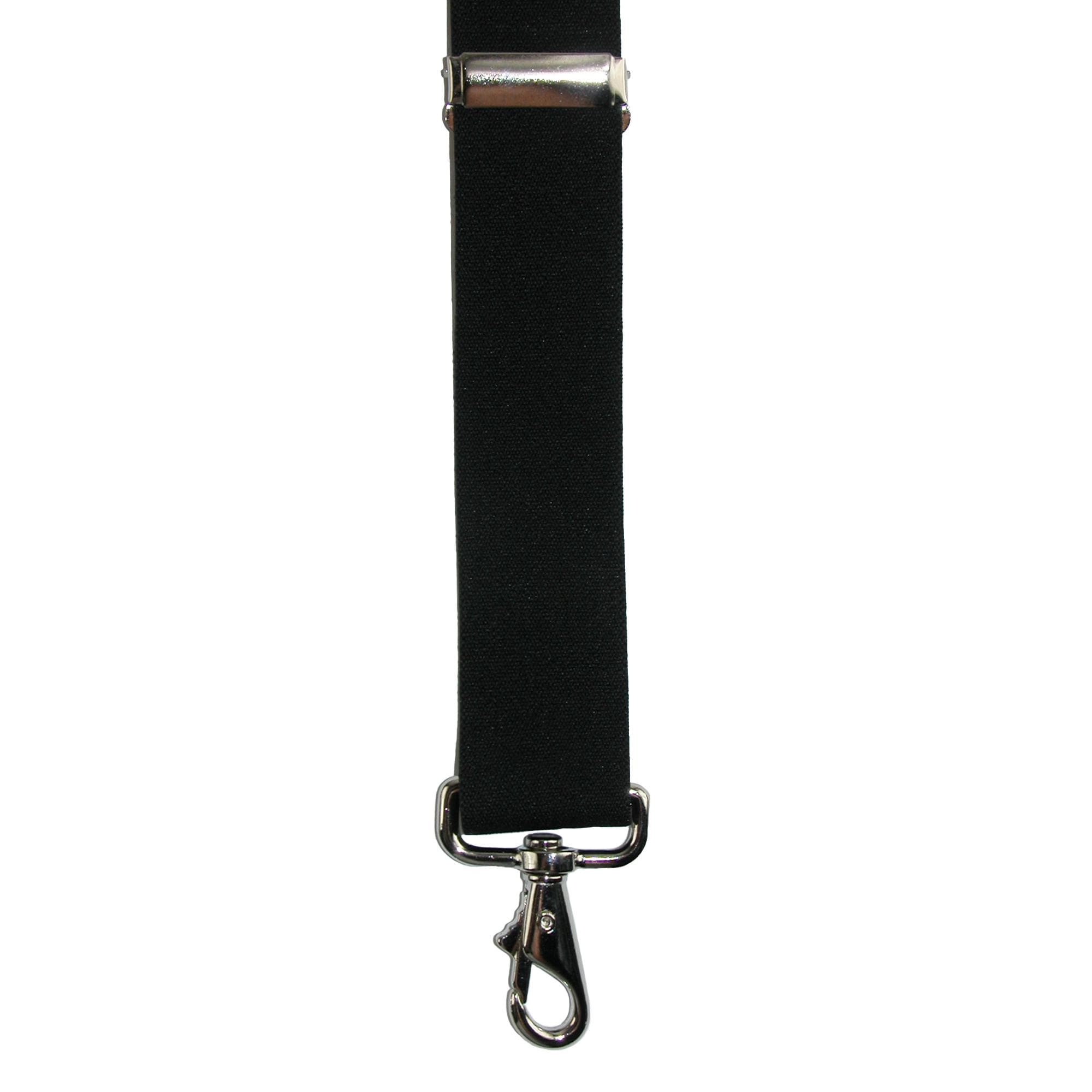 CTM® Men's Big & Tall Elastic Solid X-Back Suspender with Swivel Hook Ends - Black