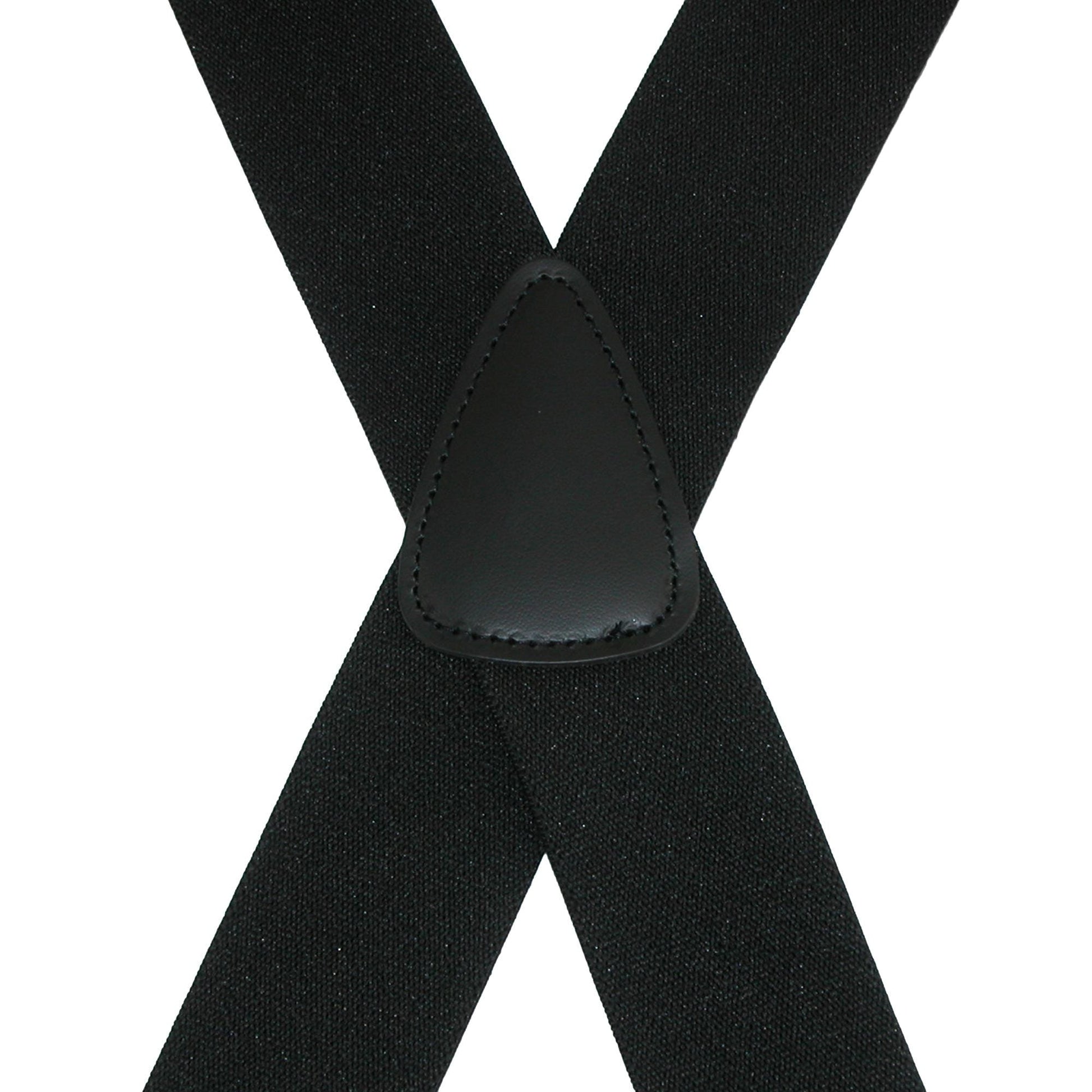 CTM® Men's Big & Tall Elastic Solid X-Back Suspender with Swivel Hook Ends - Black