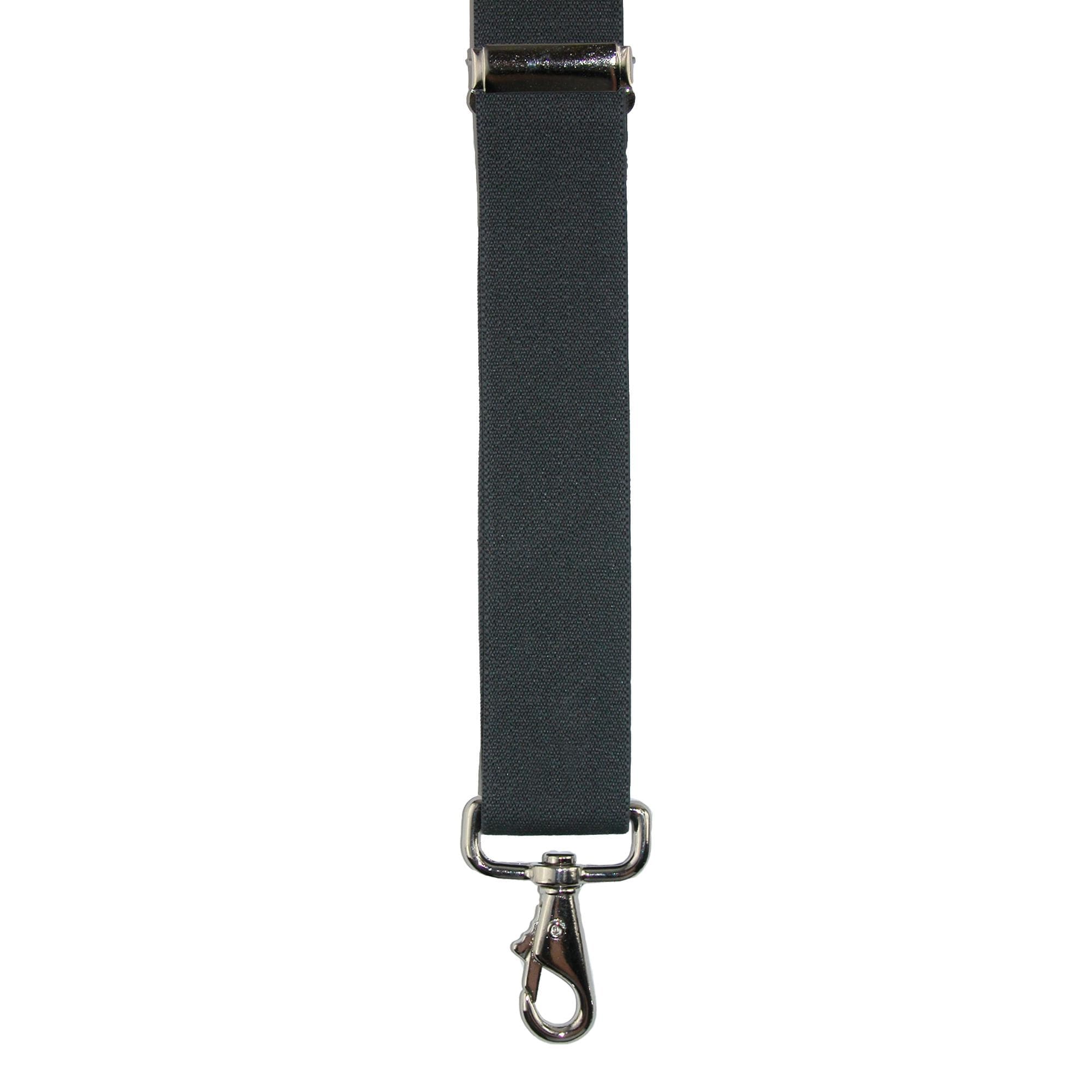 CTM® Men's Big & Tall Elastic Solid X-Back Suspender with Swivel Hook Ends - Grey
