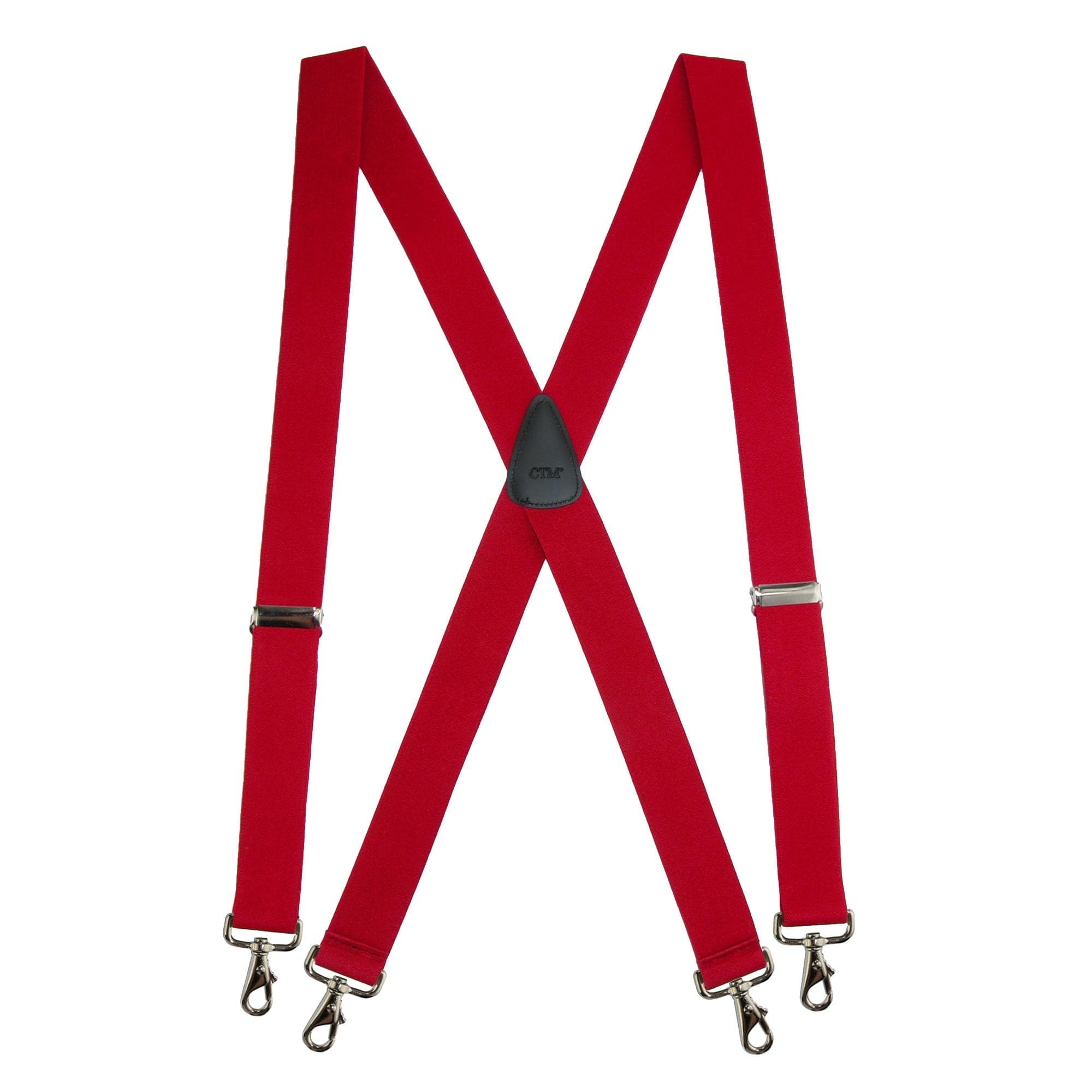 CTM® Men's Big & Tall Elastic Solid X-Back Suspender with Swivel Hook Ends