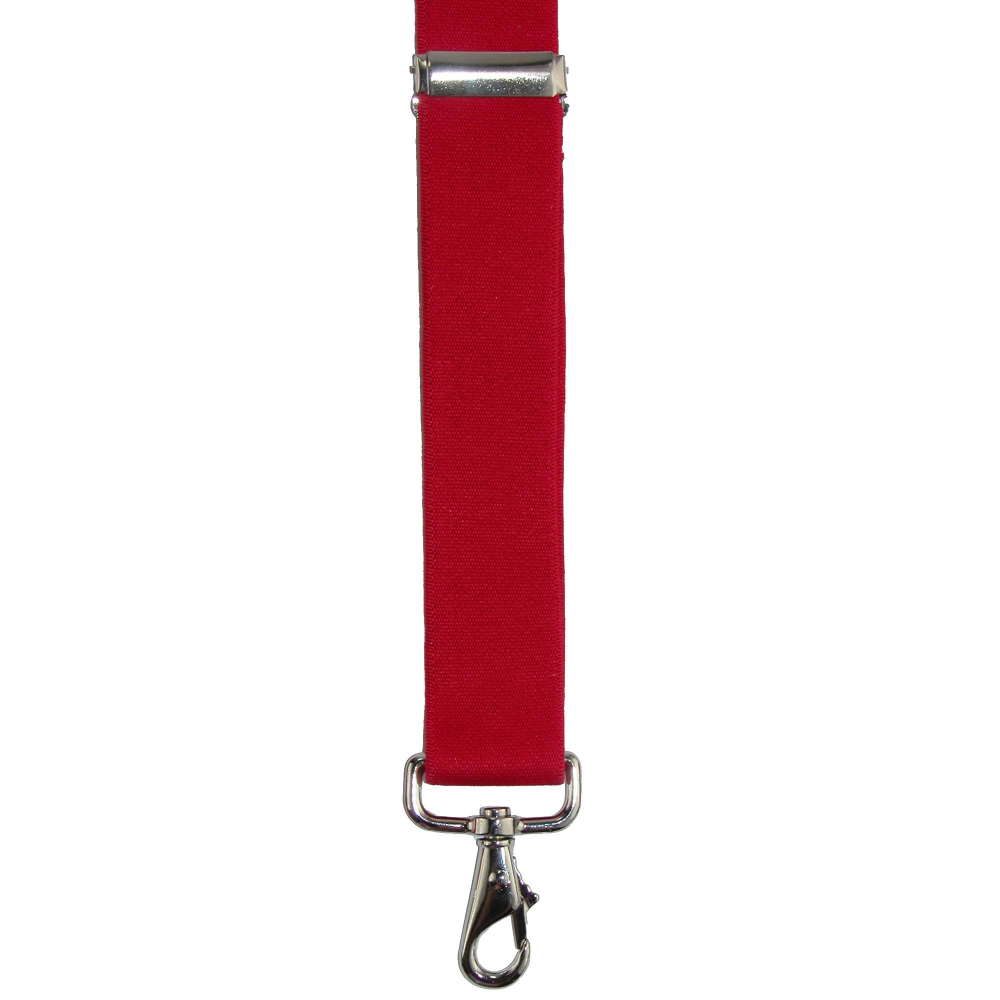 CTM® Men's Big & Tall Elastic Solid X-Back Suspender with Swivel Hook Ends - Red