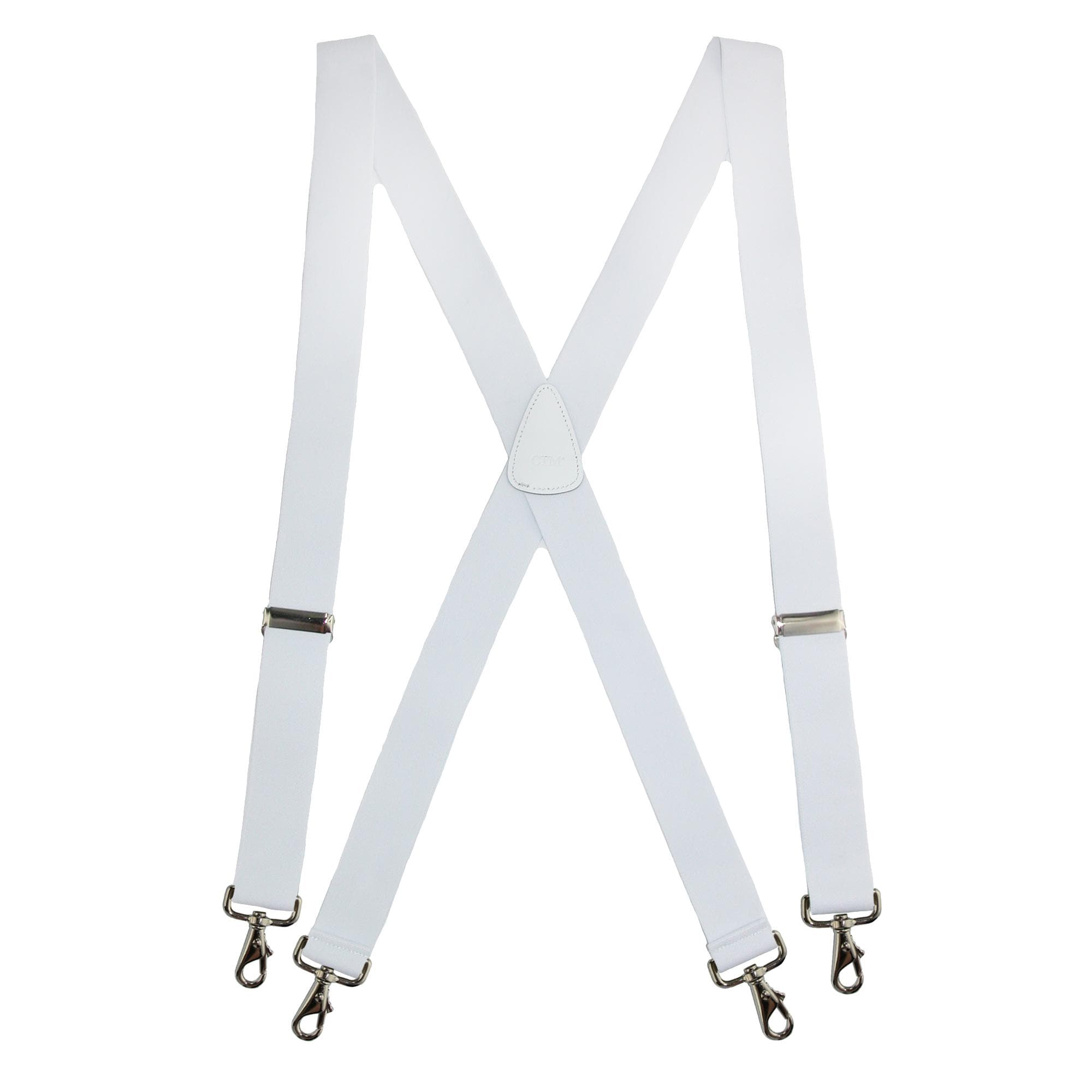 CTM® Men's Big & Tall Elastic Solid X-Back Suspender with Swivel Hook Ends