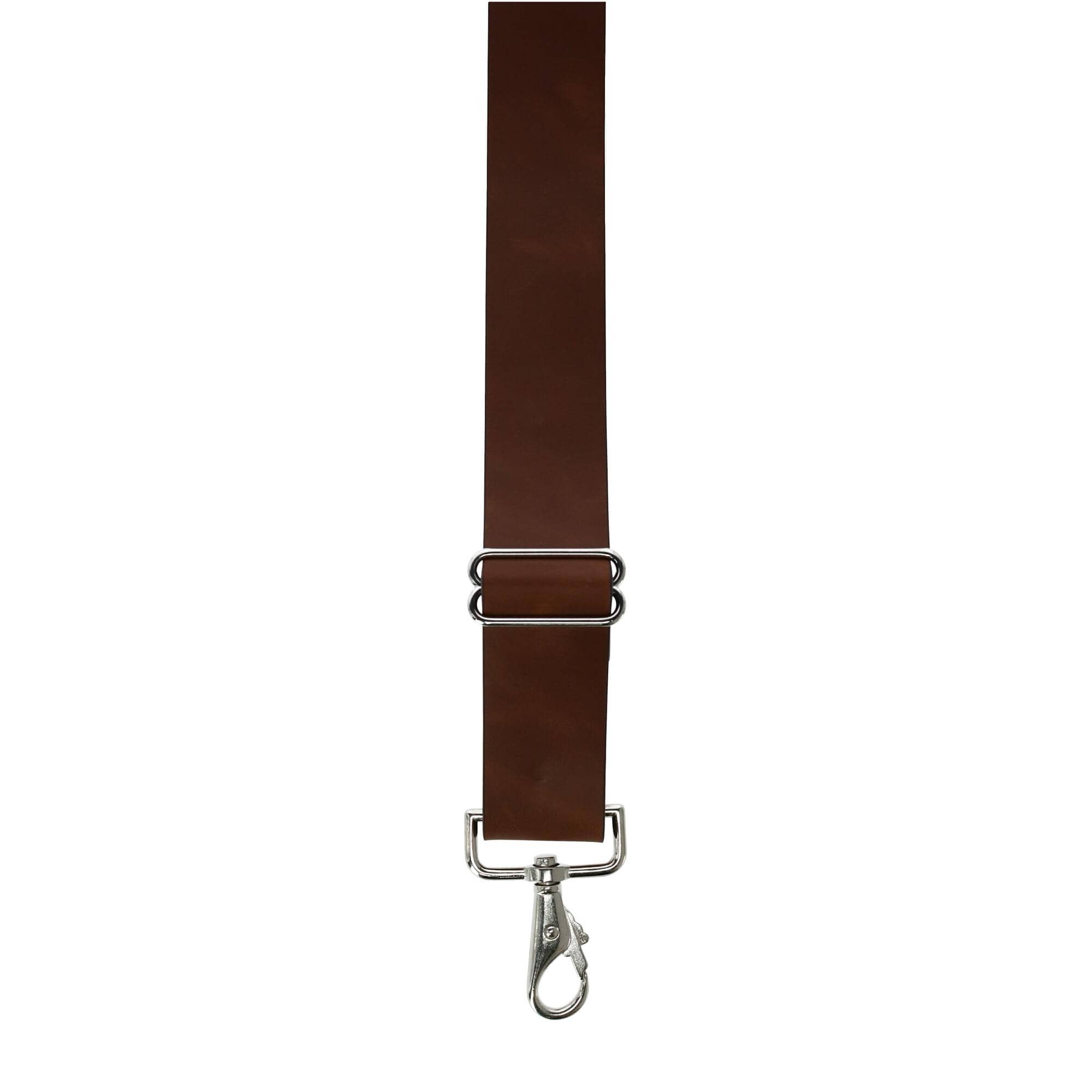 CTM® Men's Smooth Leather Wide Width Suspenders w Metal Swivel Hook Ends - Brown
