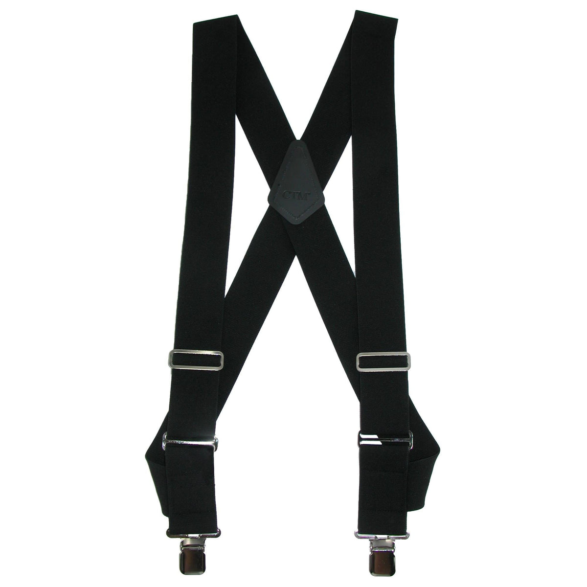 CTM® Men's Big & Tall Elastic Basic Trucker Side Clip Suspender