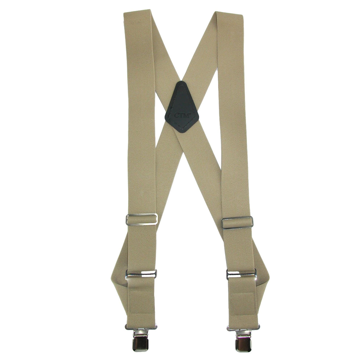 CTM® Men's Big & Tall Elastic Basic Trucker Side Clip Suspender - Men's Big & Tall Elastic Basic Trucker Side Clip Suspender