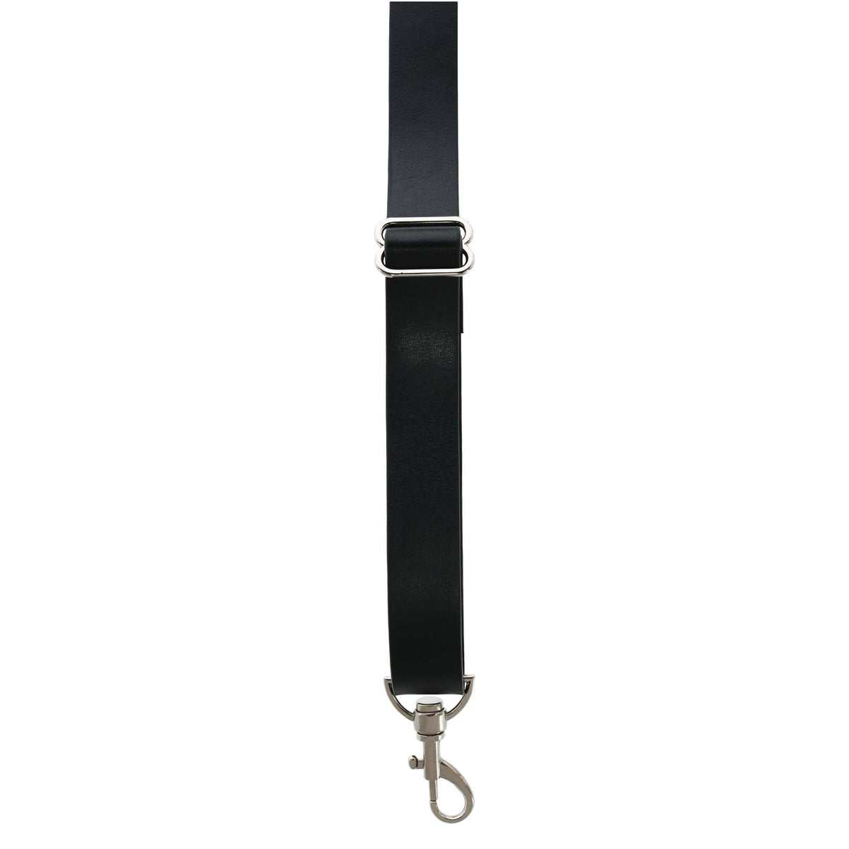 CTM® Men's Big & Tall Smooth Leather Suspenders with Metal Swivel Hook End - Black