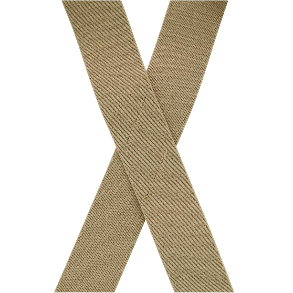 CTM® Men's Big & Tall Elastic X-Back Suspenders with Plastic Hook Ends - Khaki