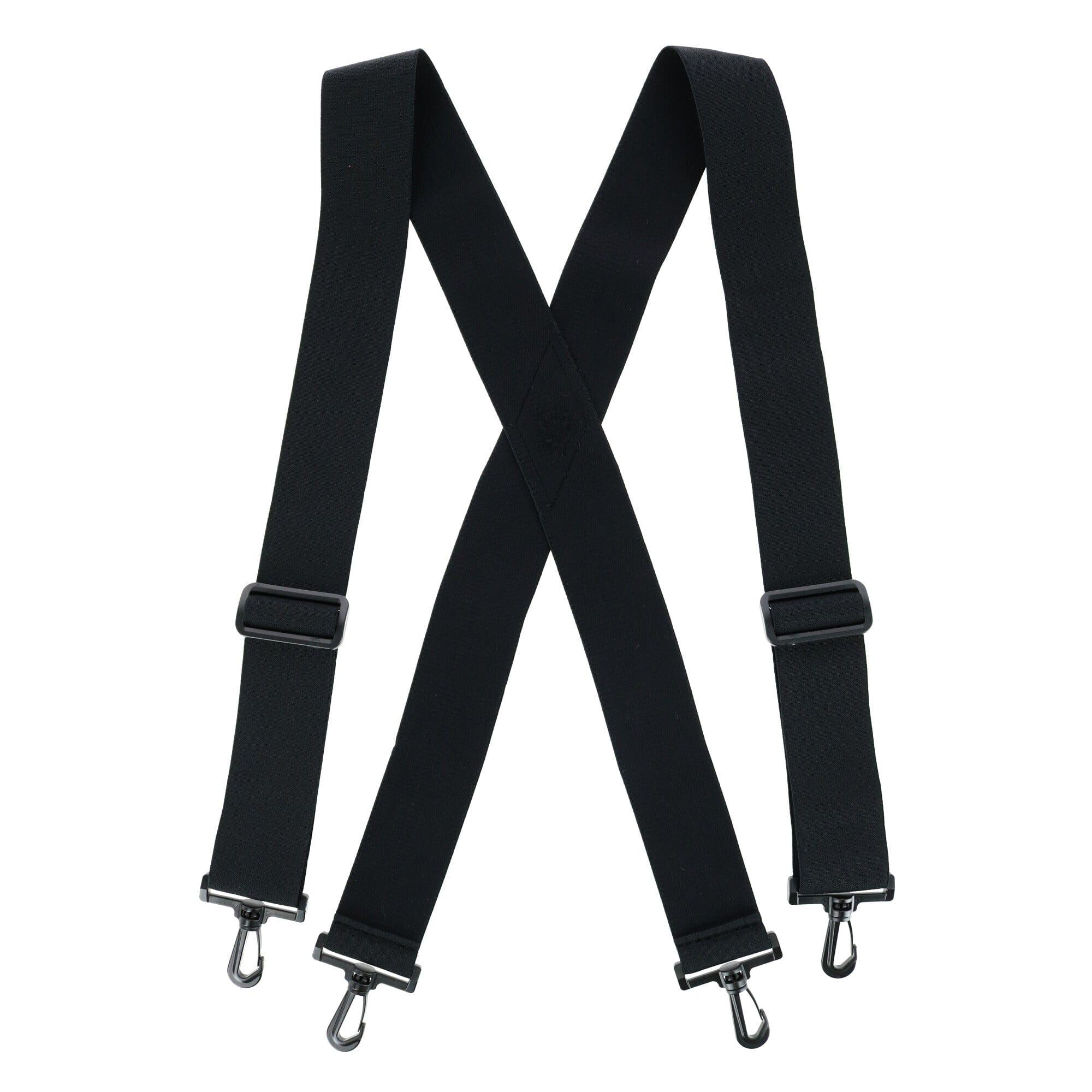 CTM® Big & Tall Elastic TSA Compliant Suspenders with Swivel Hook Ends - Black