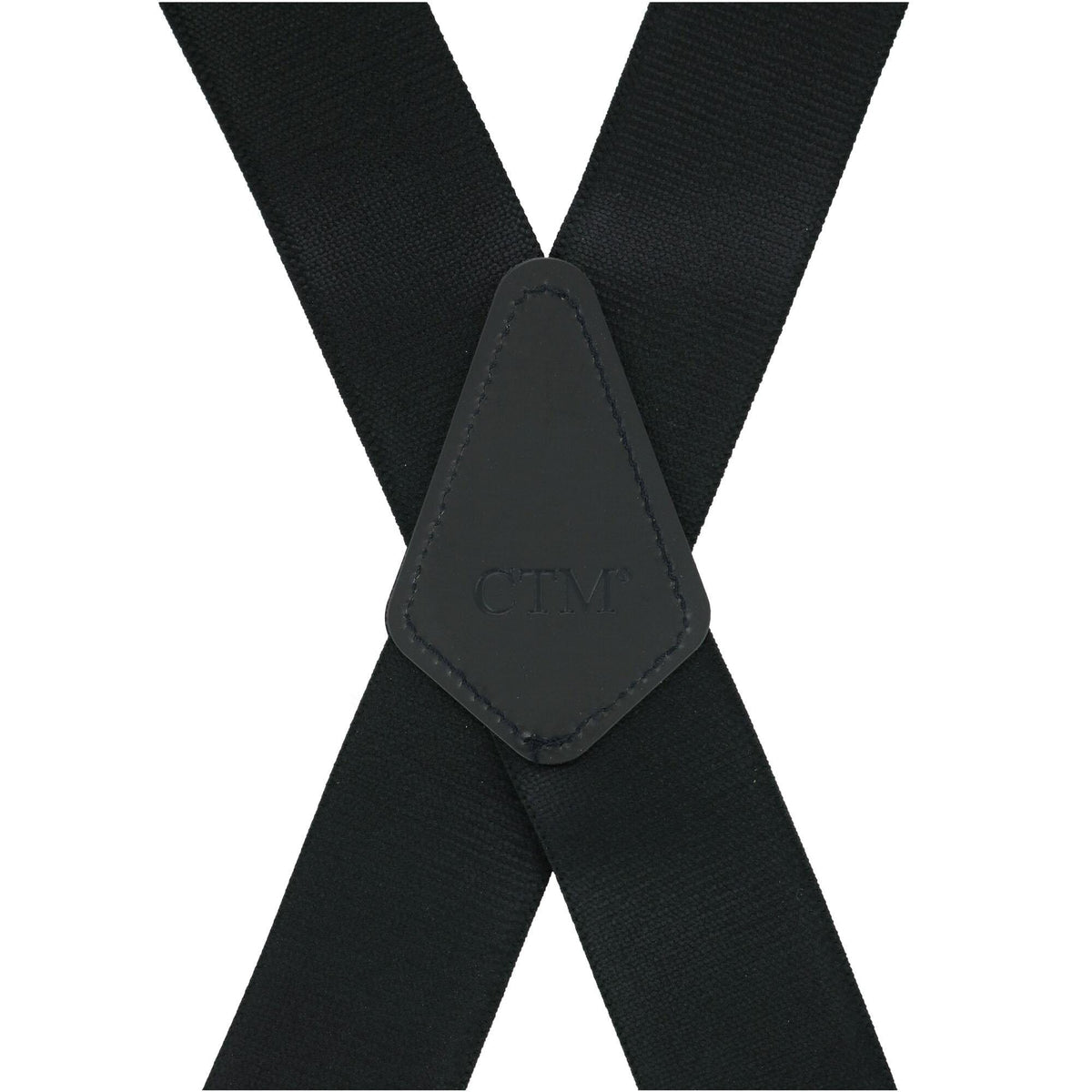 CTM® Men's Industrial Terry Logger Suspenders with Metal Swivel Hook Ends - Black