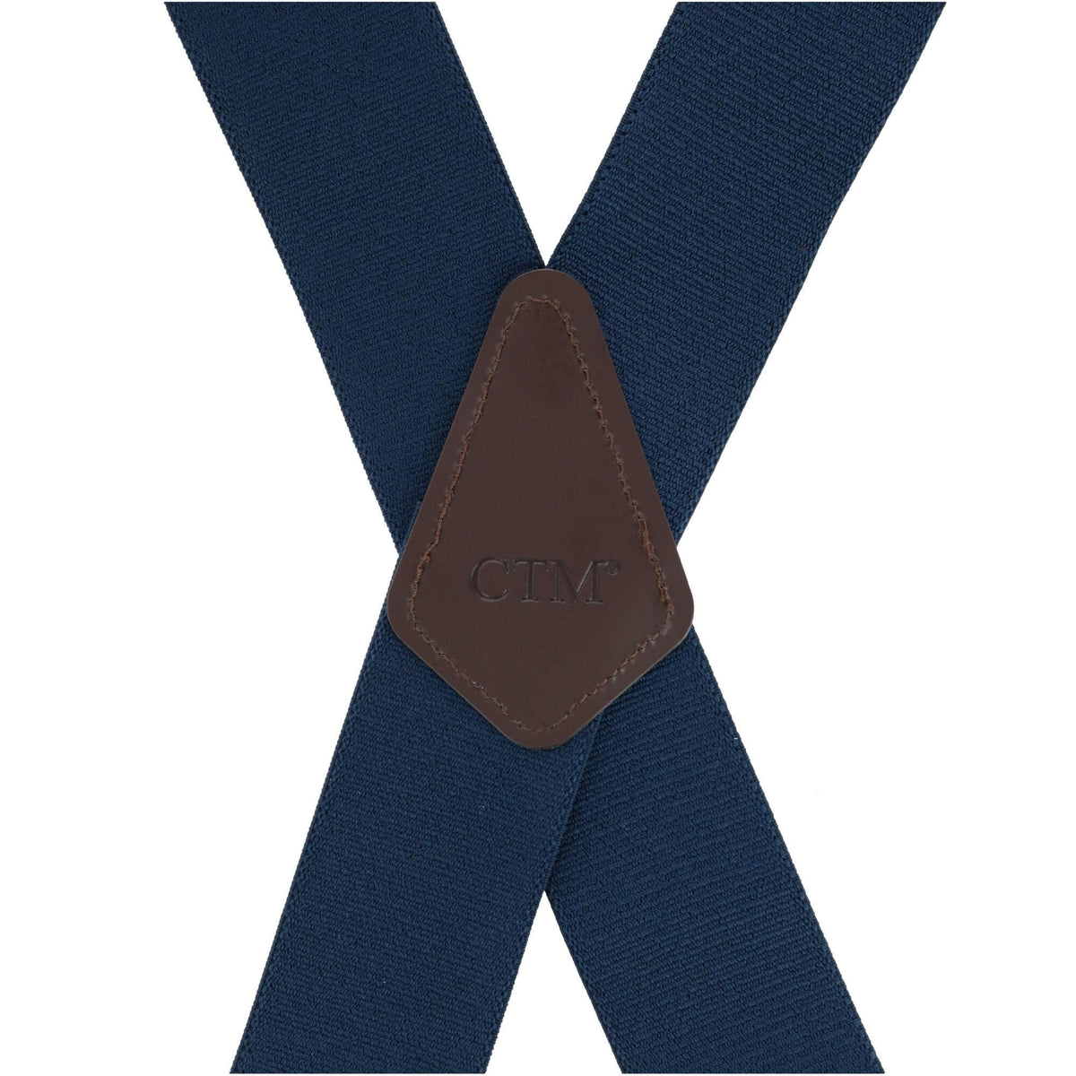 CTM® Men's Industrial Terry Logger Suspenders with Metal Swivel Hook Ends - Navy