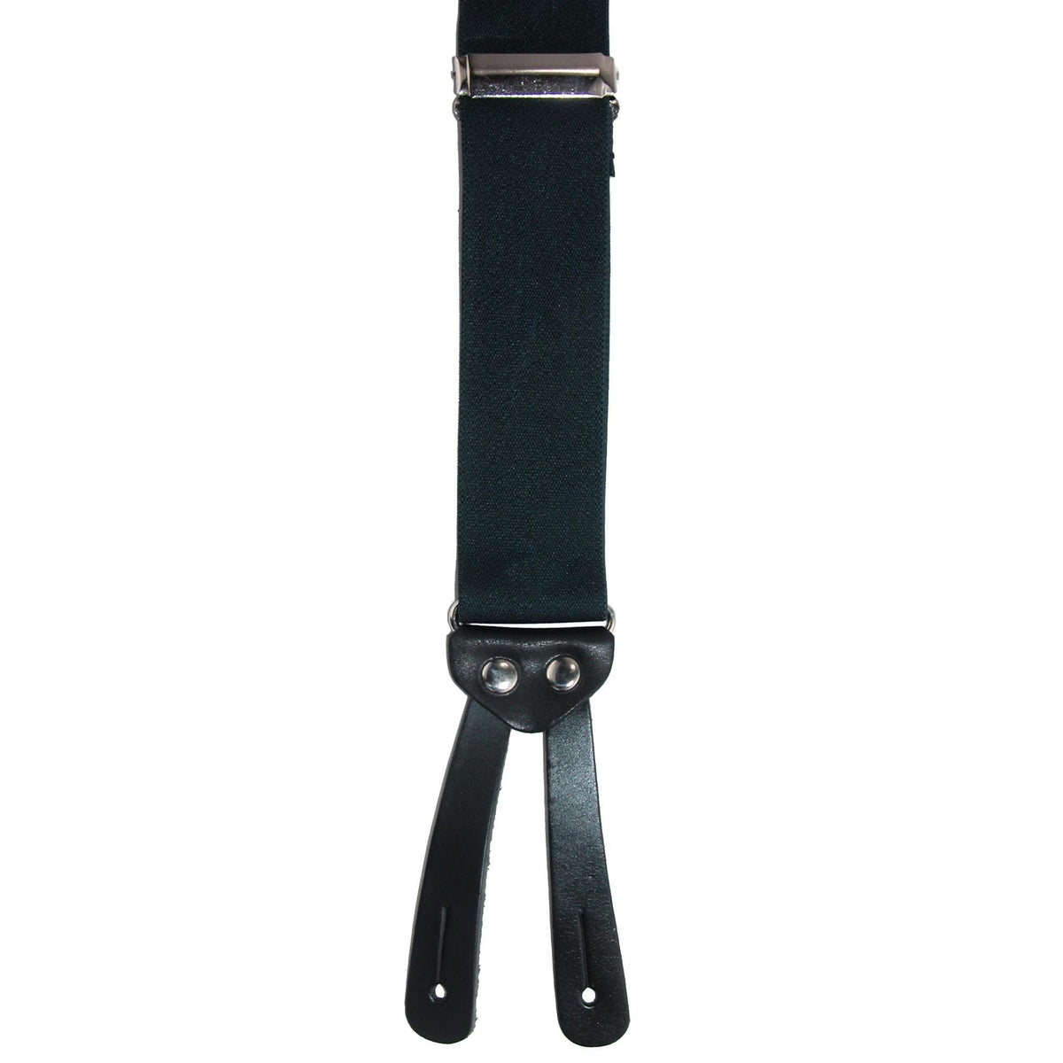 CTM® Men's Elastic Basic X-Back Button-End Suspenders - Navy
