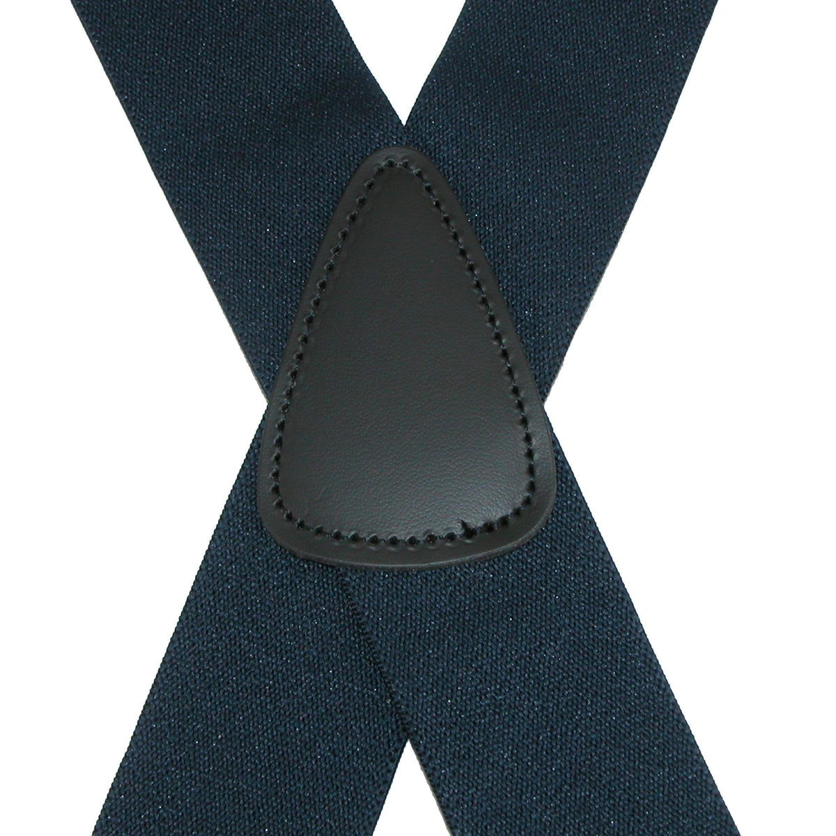 CTM® Men's Elastic Basic X-Back Button-End Suspenders - Navy