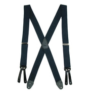 Men's Elastic Basic X-Back Button-End Suspenders